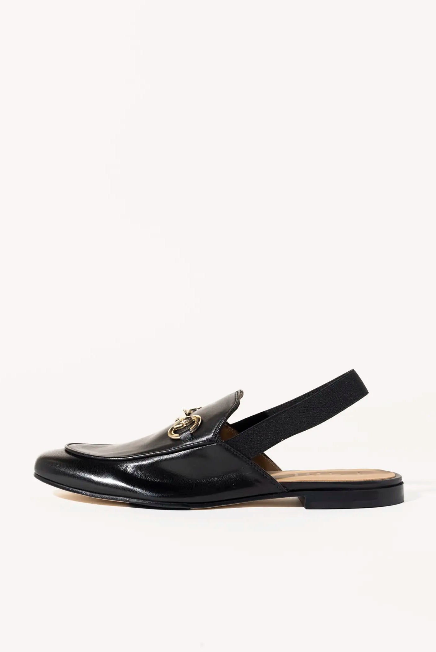 swatch_black leather slingback loafer flat shoes