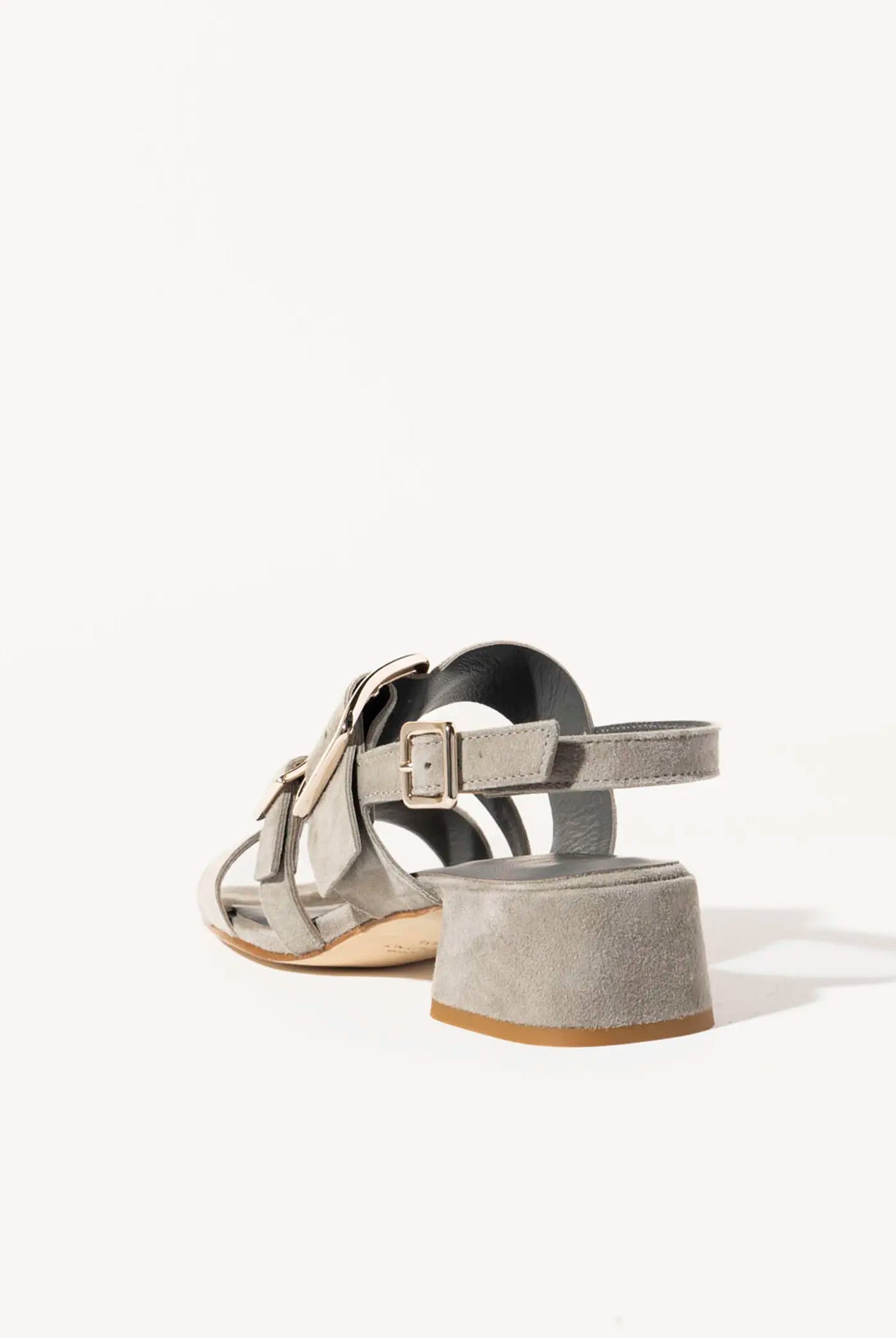 swatch_khaki suede heeled buckle sandal heeled sandals