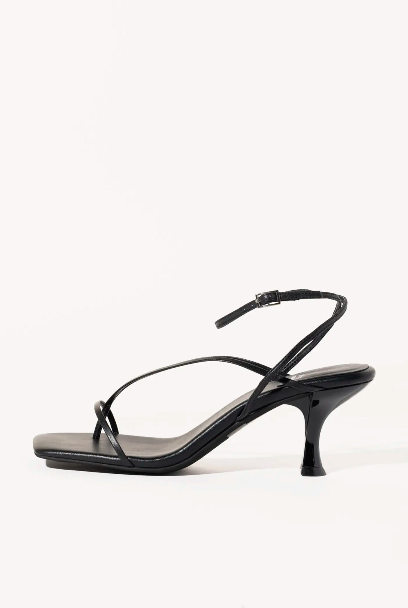 swatch_black leather fluxx heeled sandal heeled sandals