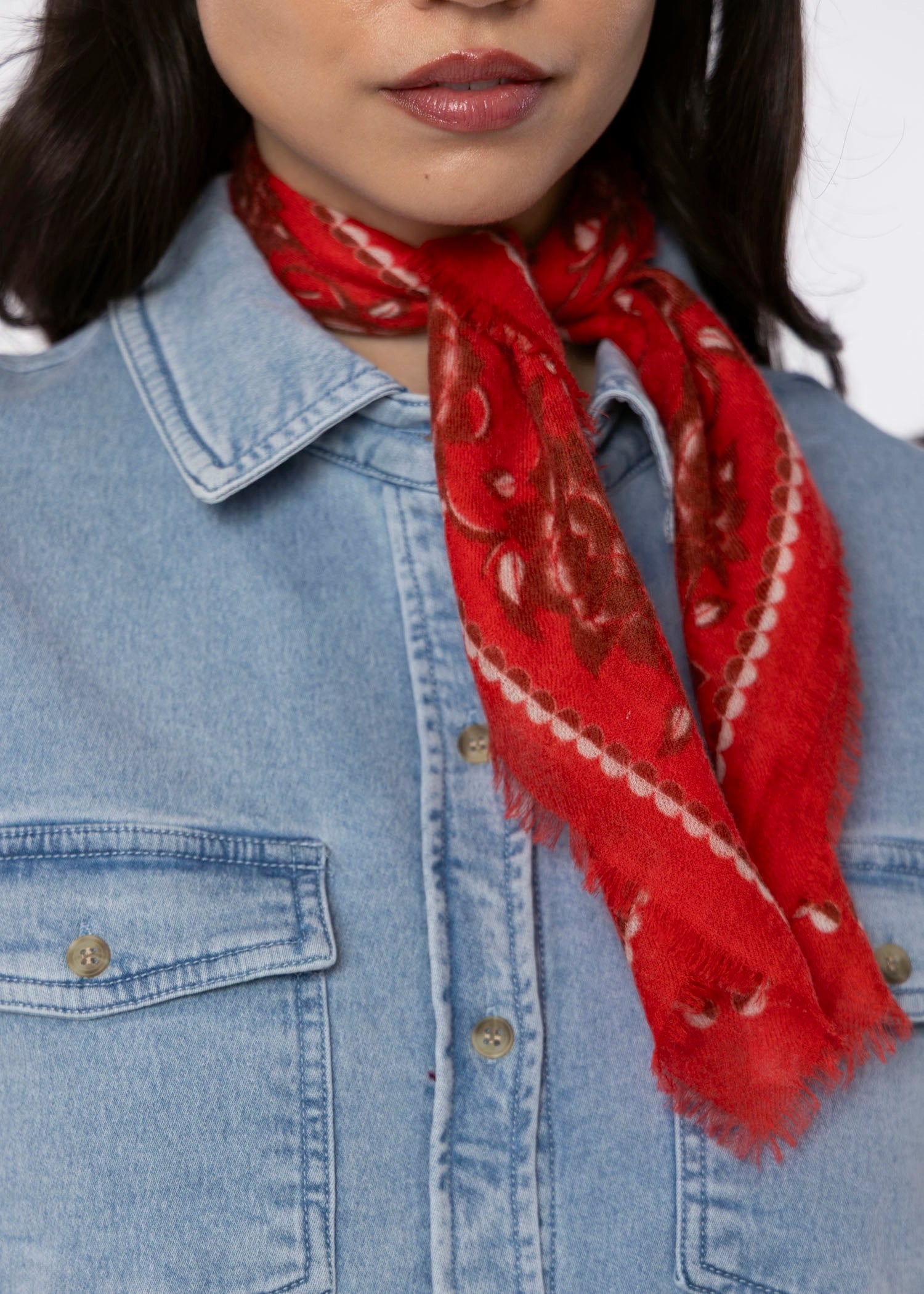 swatch_Red wyeth cashmere bandana scarf