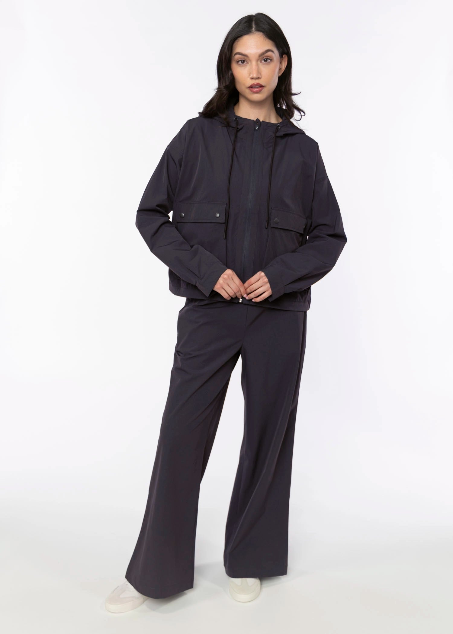 swatch_Charcoal Blue thread and supply walker jacket