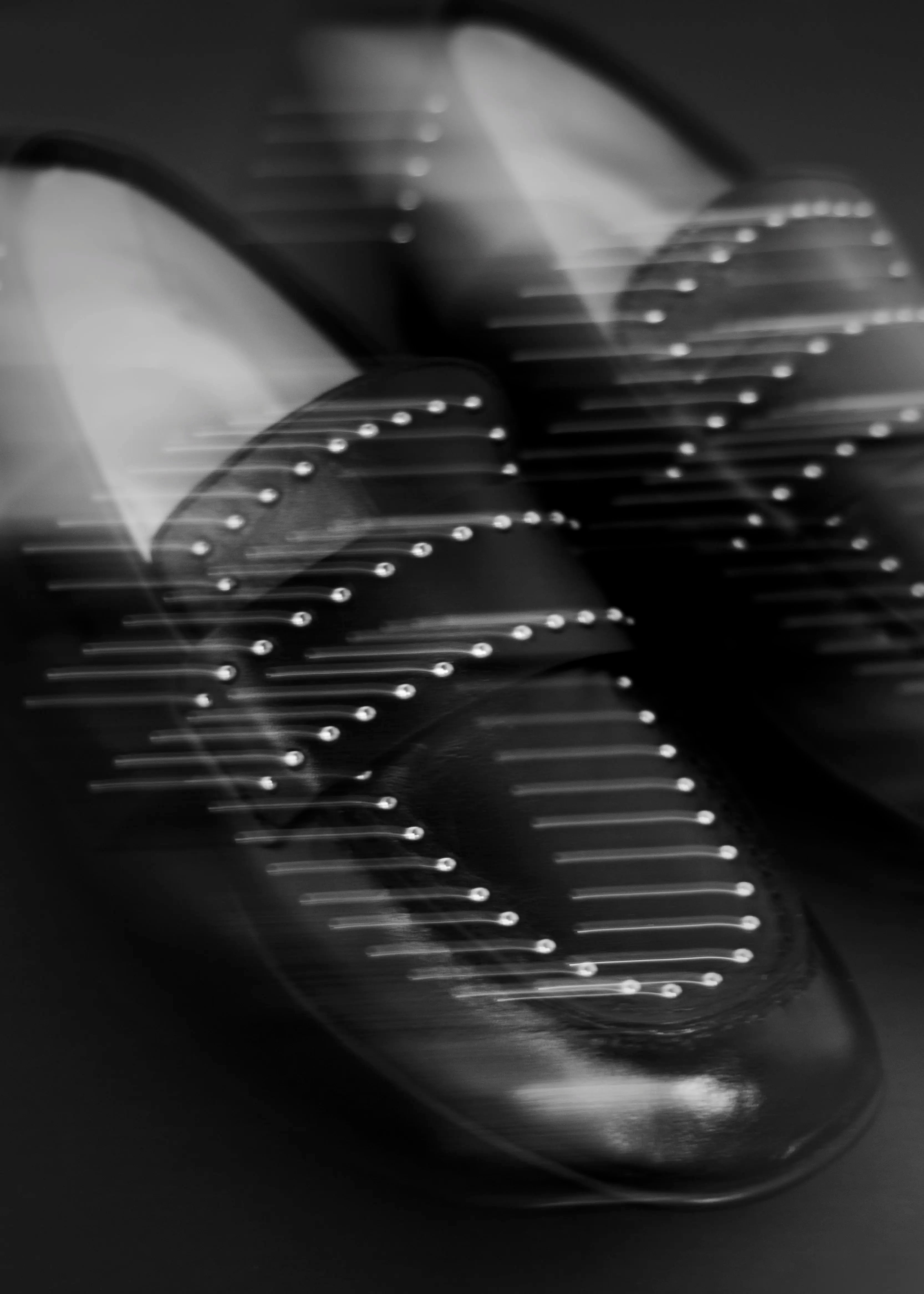 swatch_Black Leather studded loafer