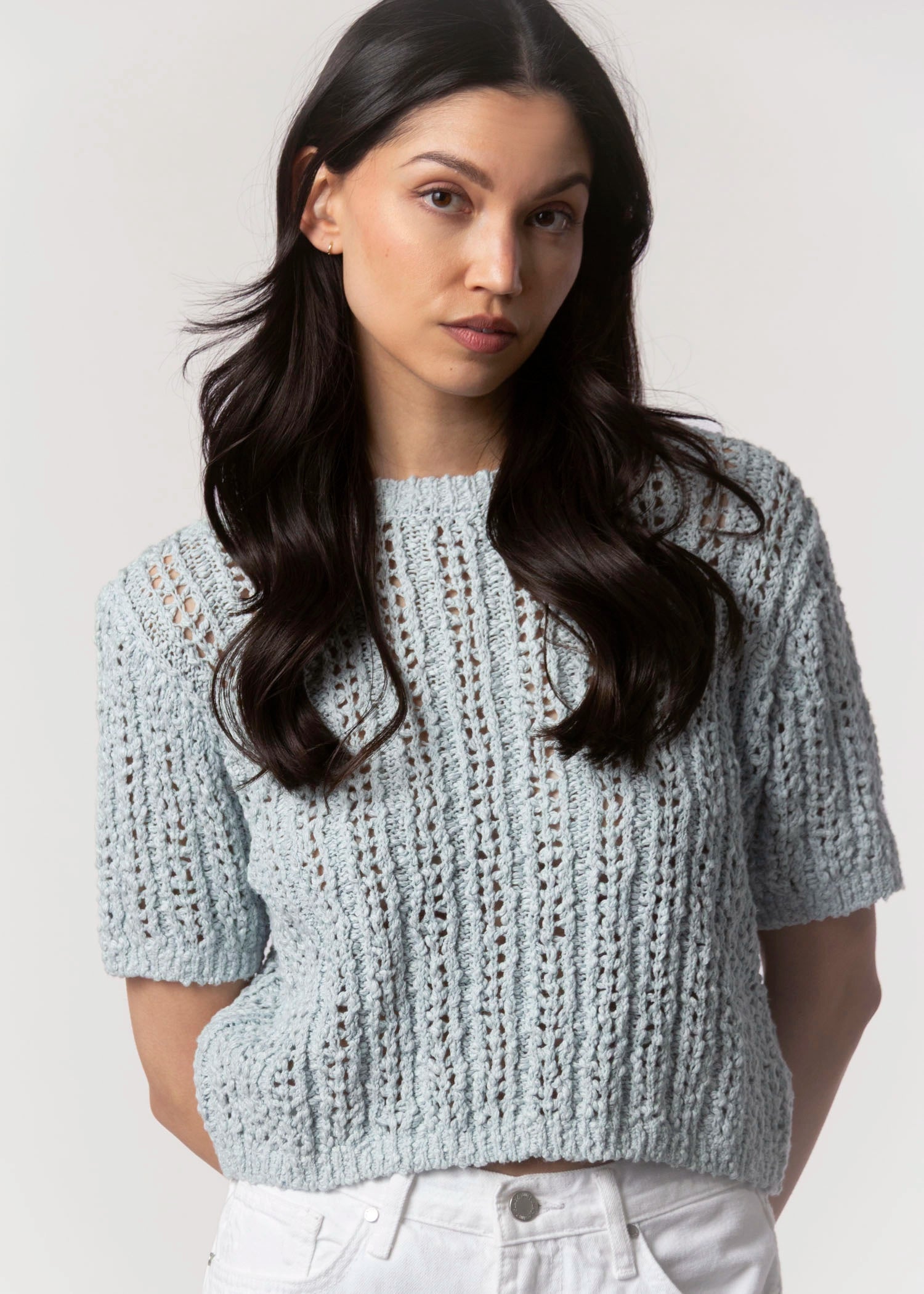 swatch_Light Blue sadie and sage persue crochet sweater