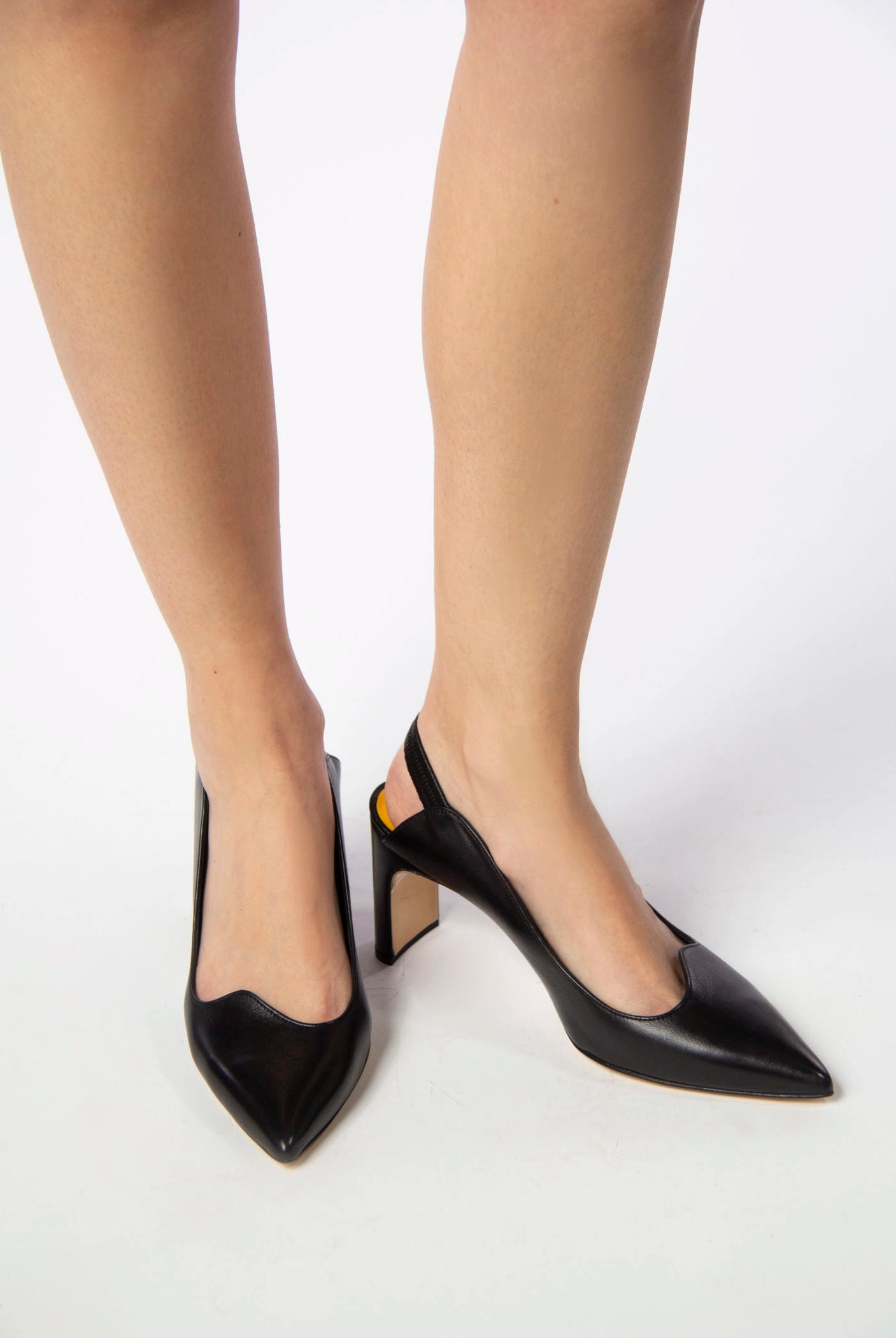 swatch_Black Leather mara bini sole leather slingback