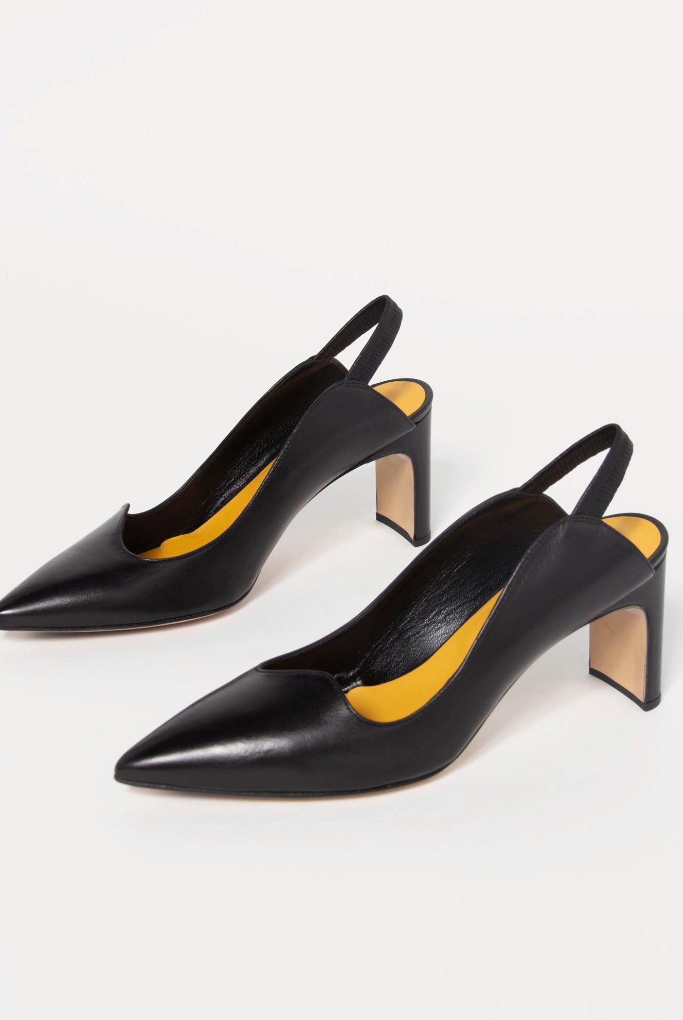 swatch_Black Leather mara bini sole leather slingback