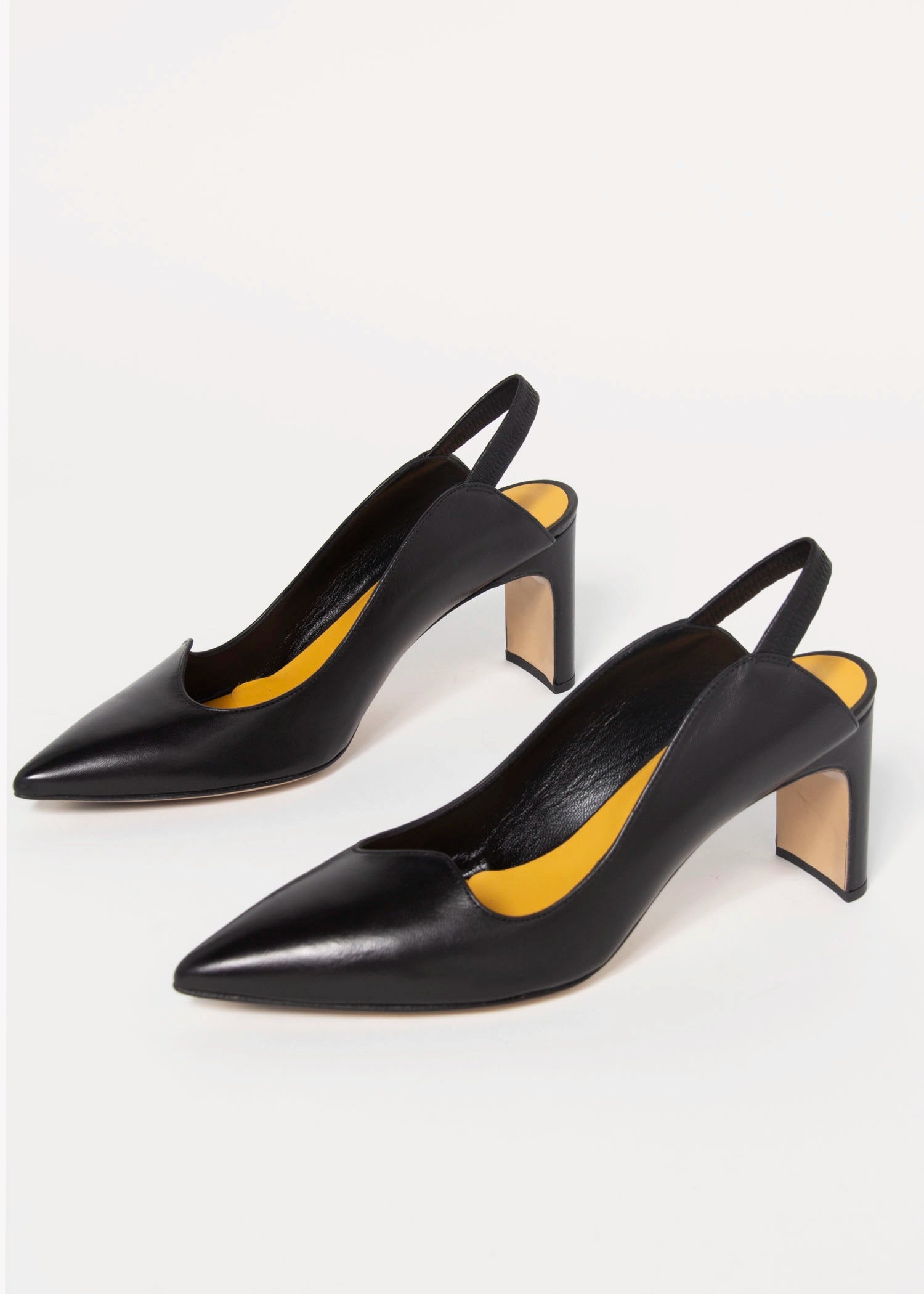 swatch_Black Leather mara bini sole leather slingback