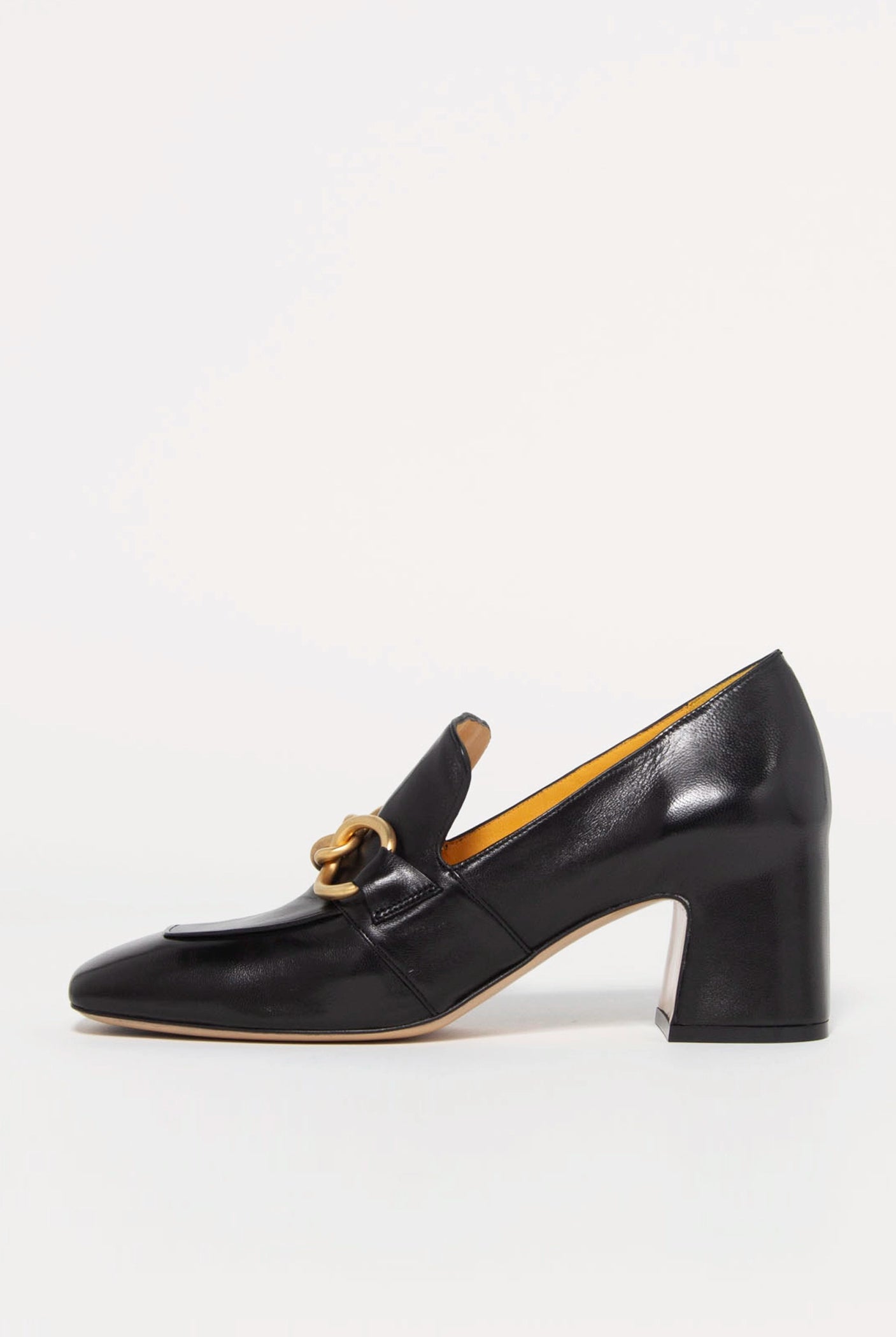 swatch_Black Leather mara bini perla heeled loafer