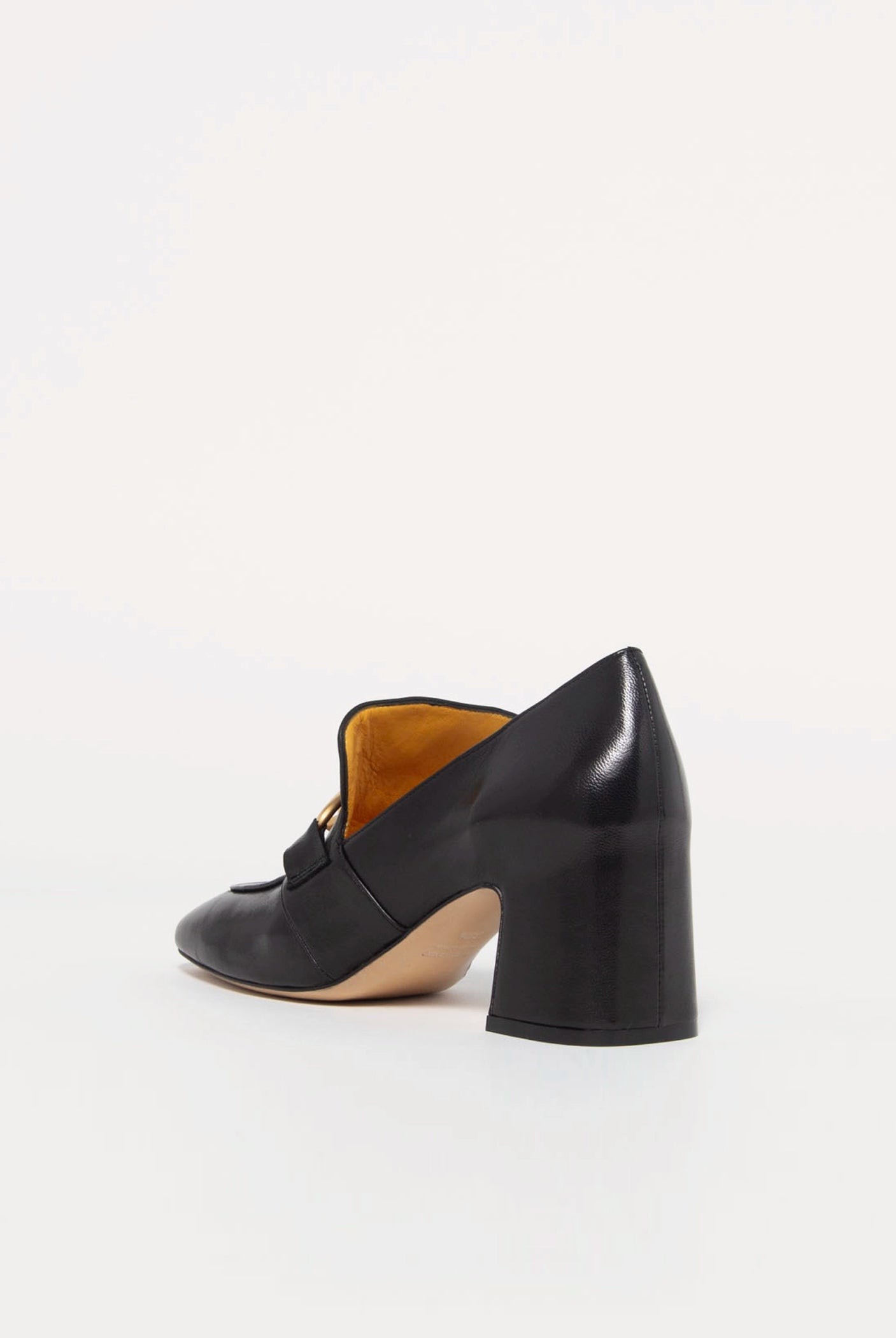 swatch_Black Leather mara bini perla heeled loafer
