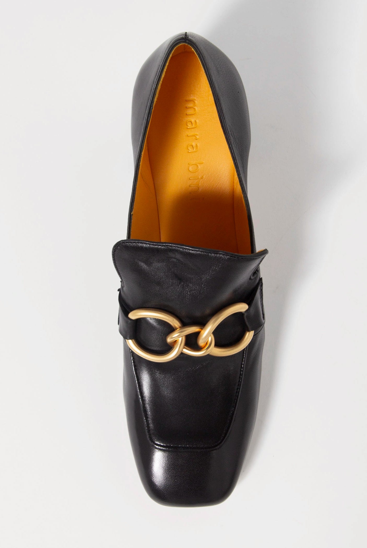 swatch_Black Leather mara bini perla heeled loafer