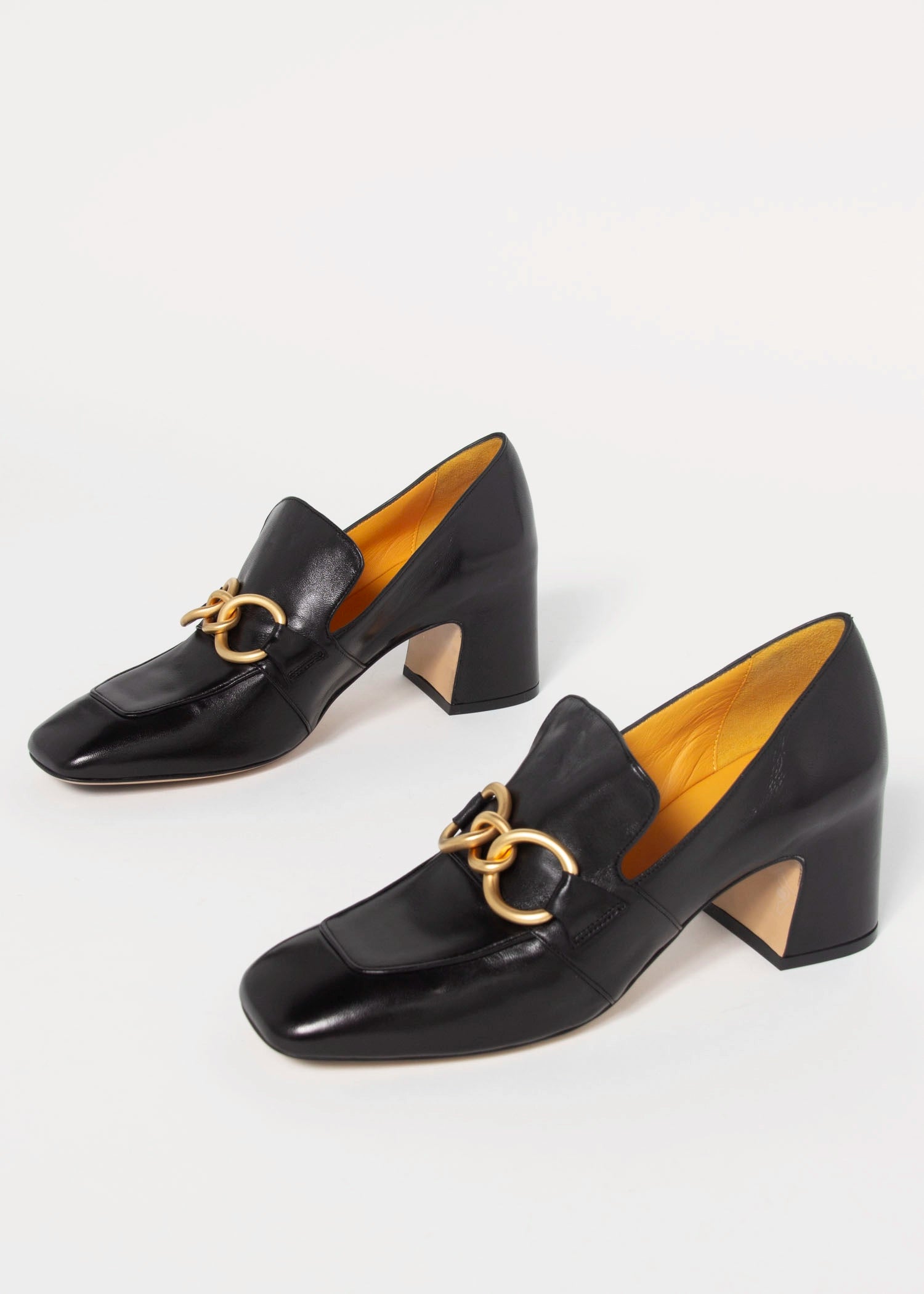 swatch_Black Leather mara bini perla heeled loafer