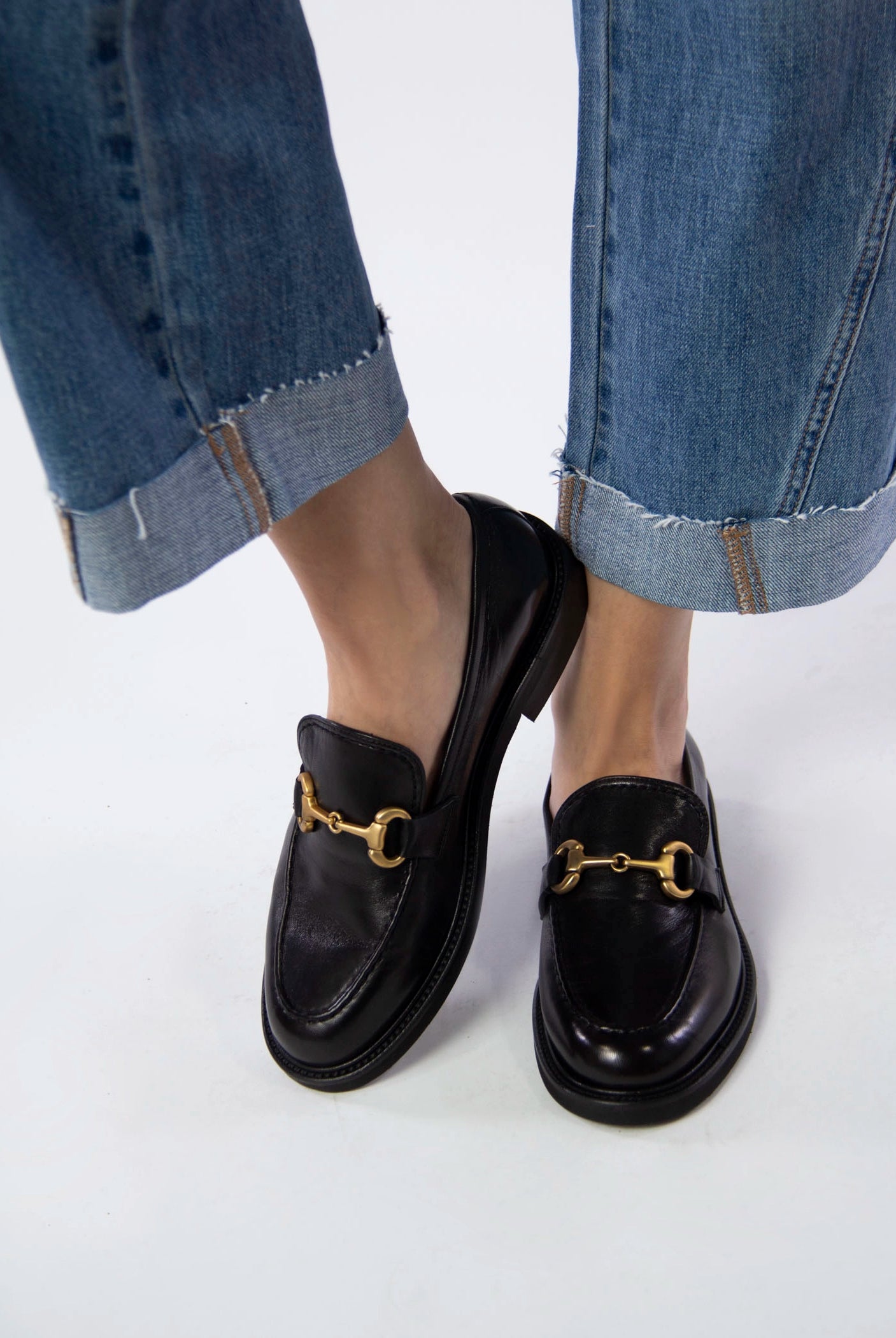swatch_Black Leather mara bini frida leather loafer