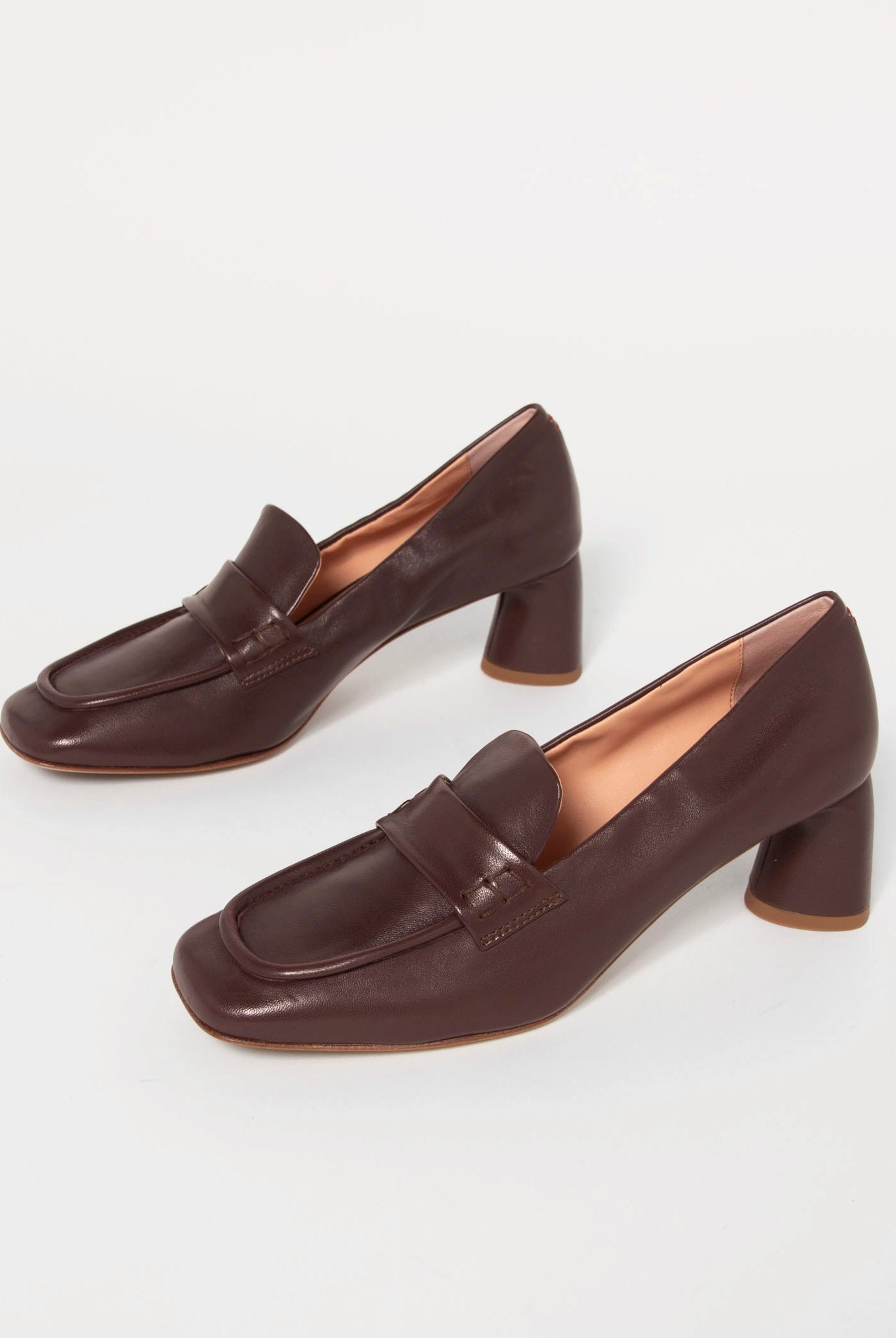 swatch_Brown Leather halmanera heeled leather loafer