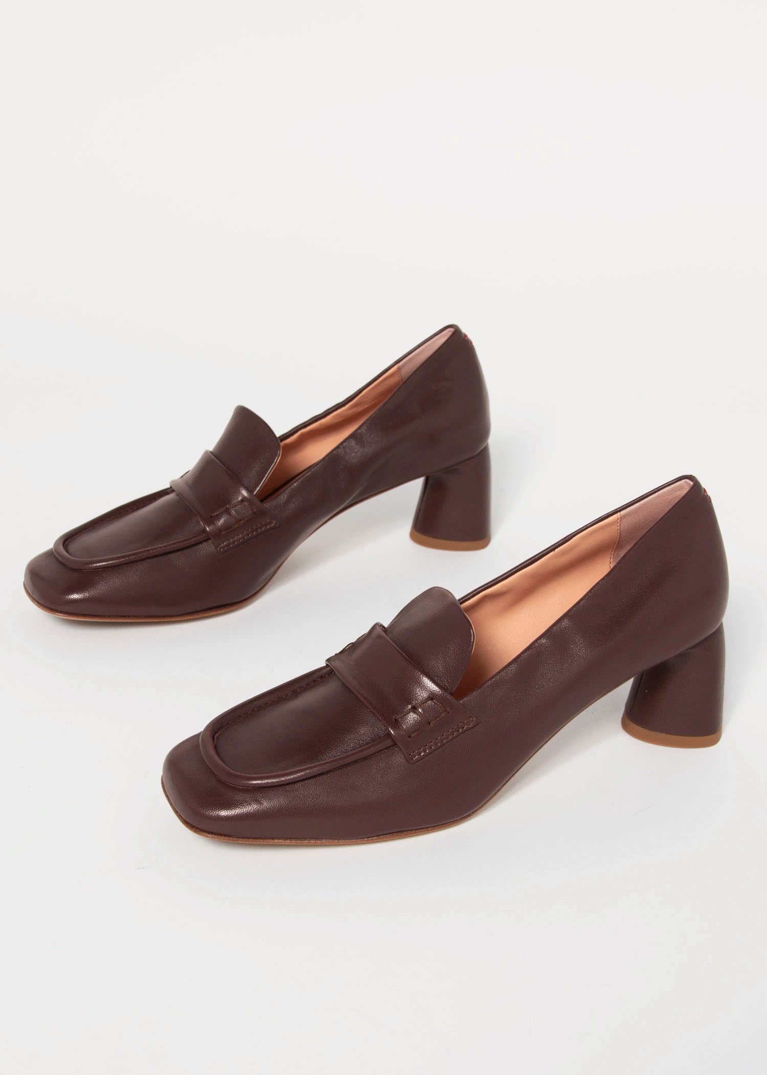 swatch_Brown Leather halmanera heeled leather loafer