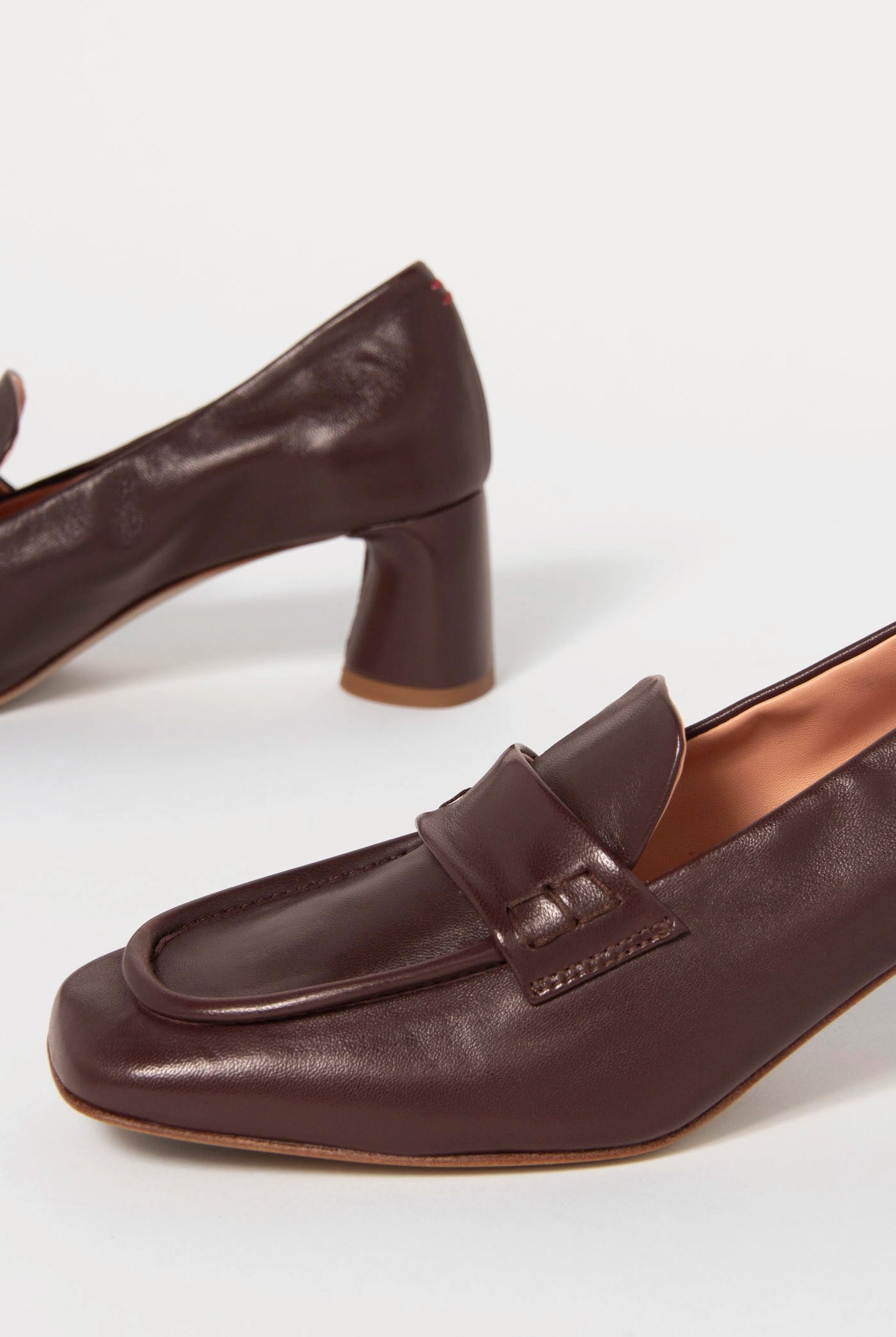 swatch_Brown Leather halmanera heeled leather loafer