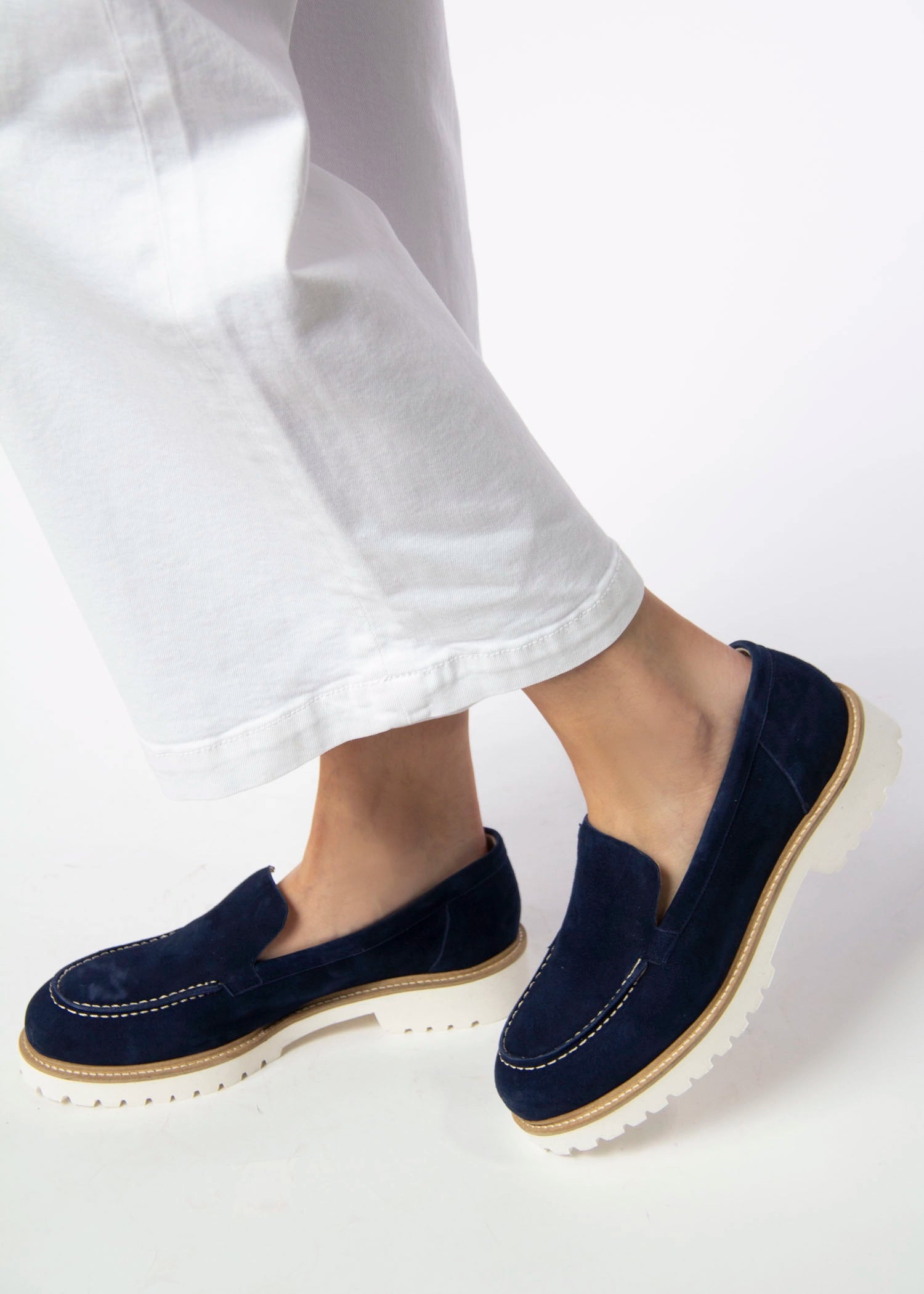 swatch_Navy Suede l'idea suede loafer