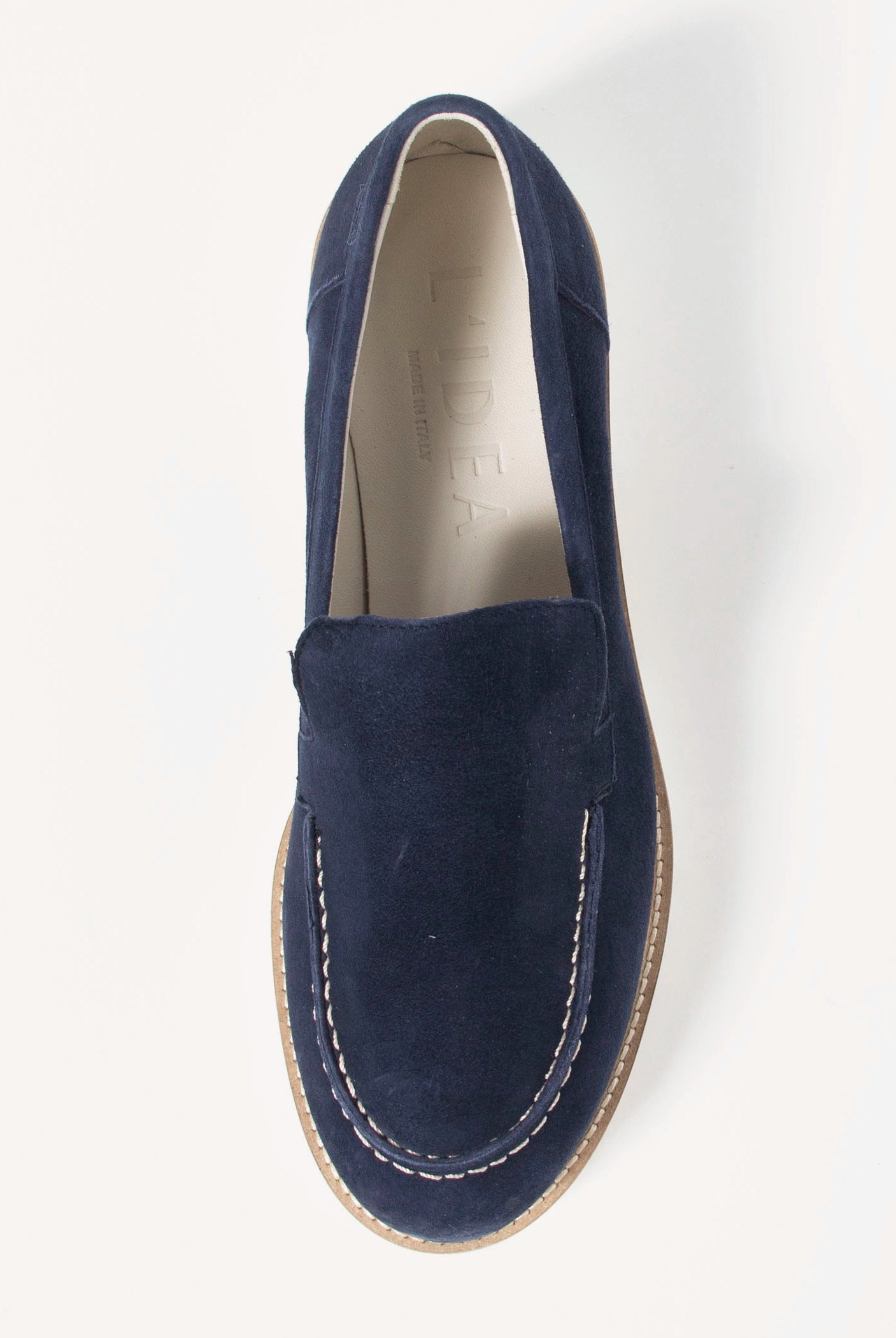 swatch_Navy Suede l'idea suede loafer