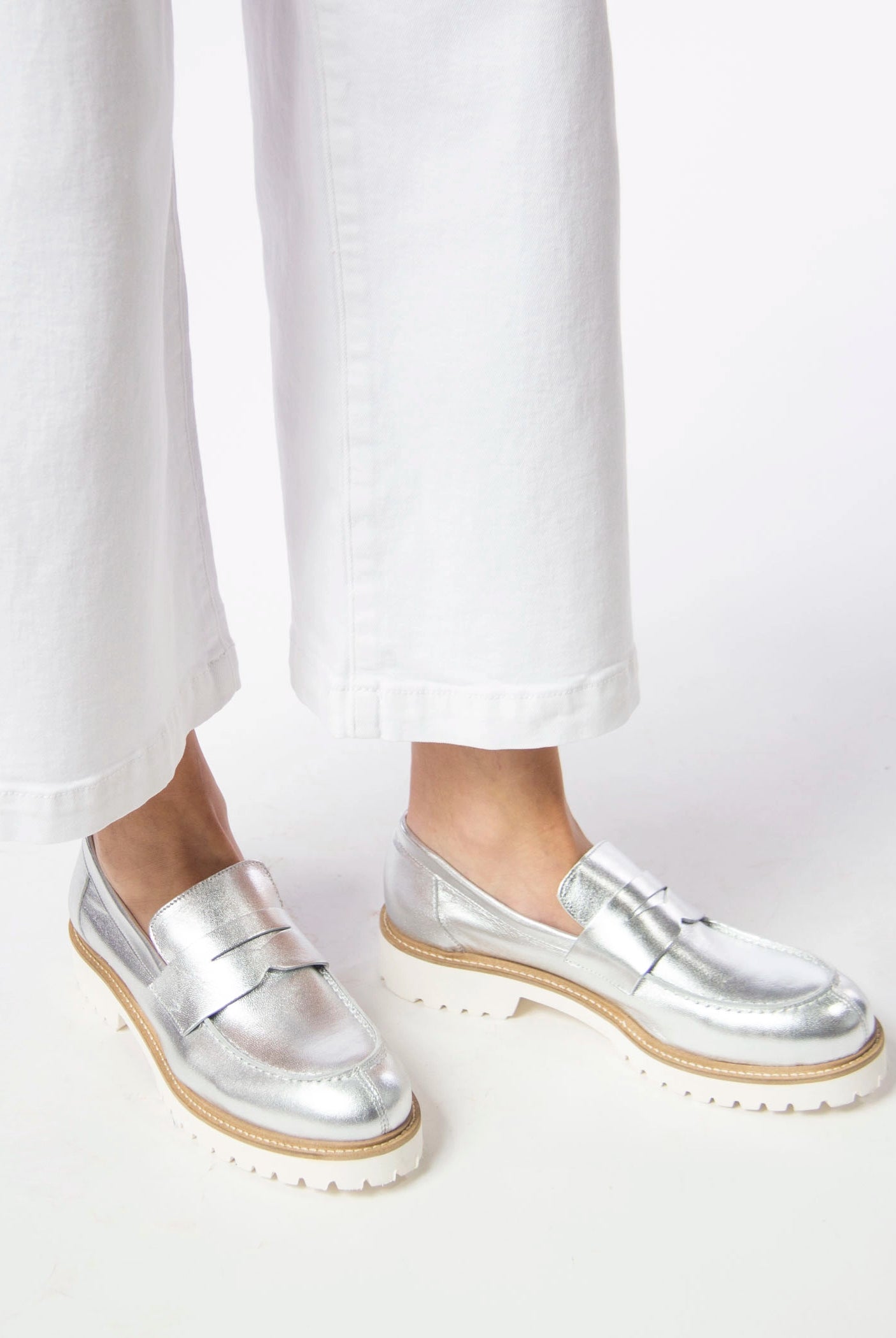 swatch_Silver Leather l'idea classic penny loafer