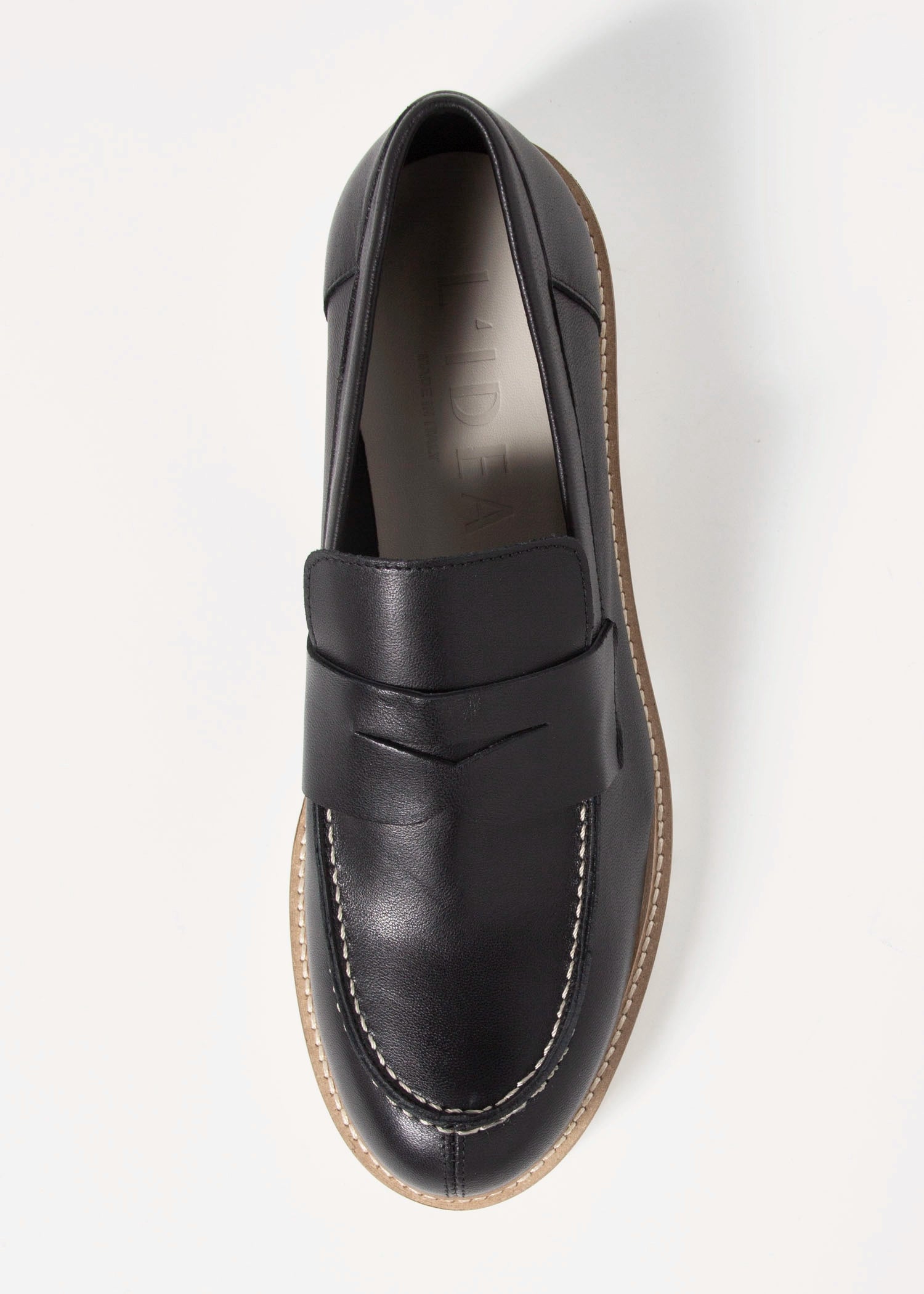 swatch_Black Leather l'idea classic penny loafer