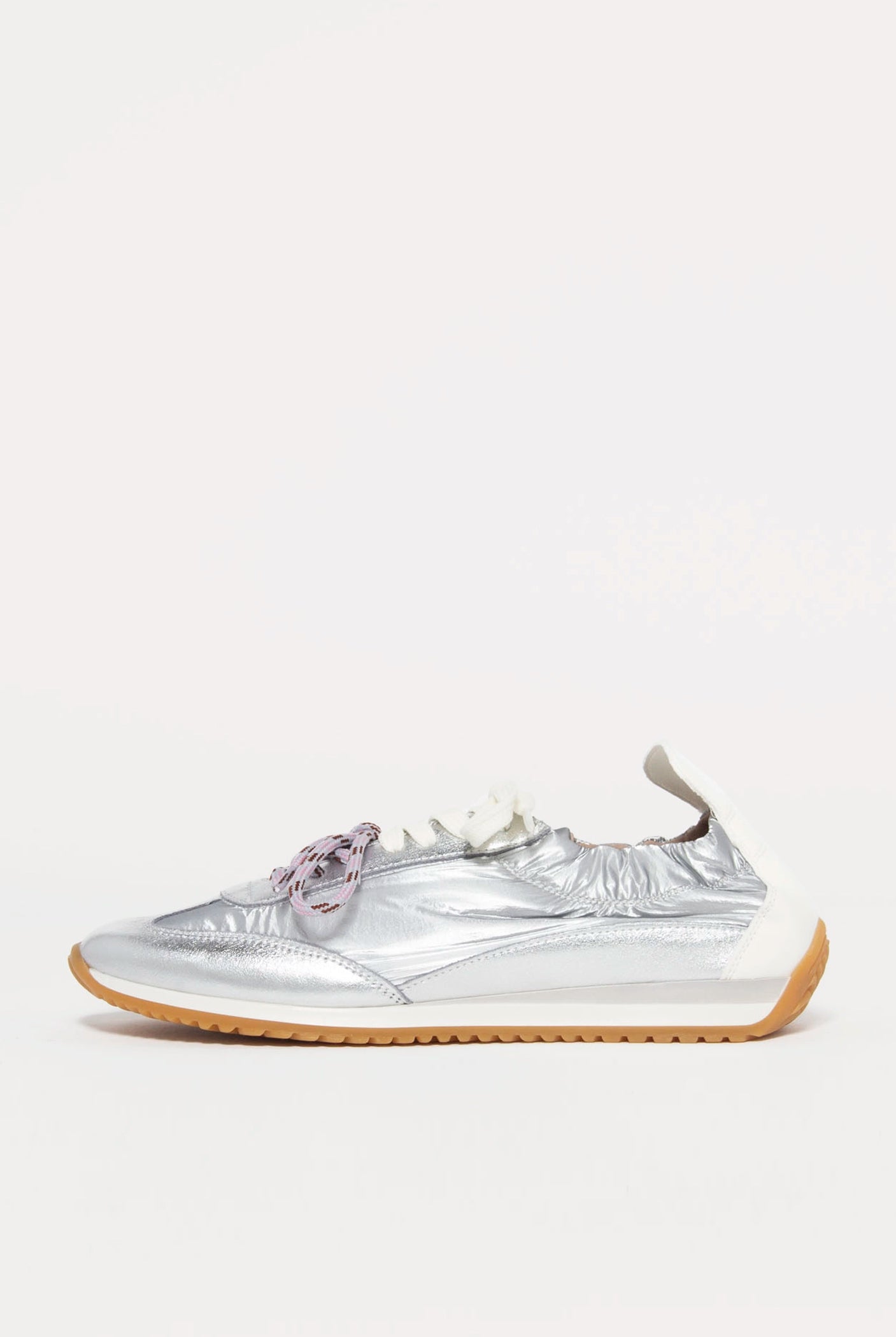 swatch_Silver l'idea metallic double lace sneaker