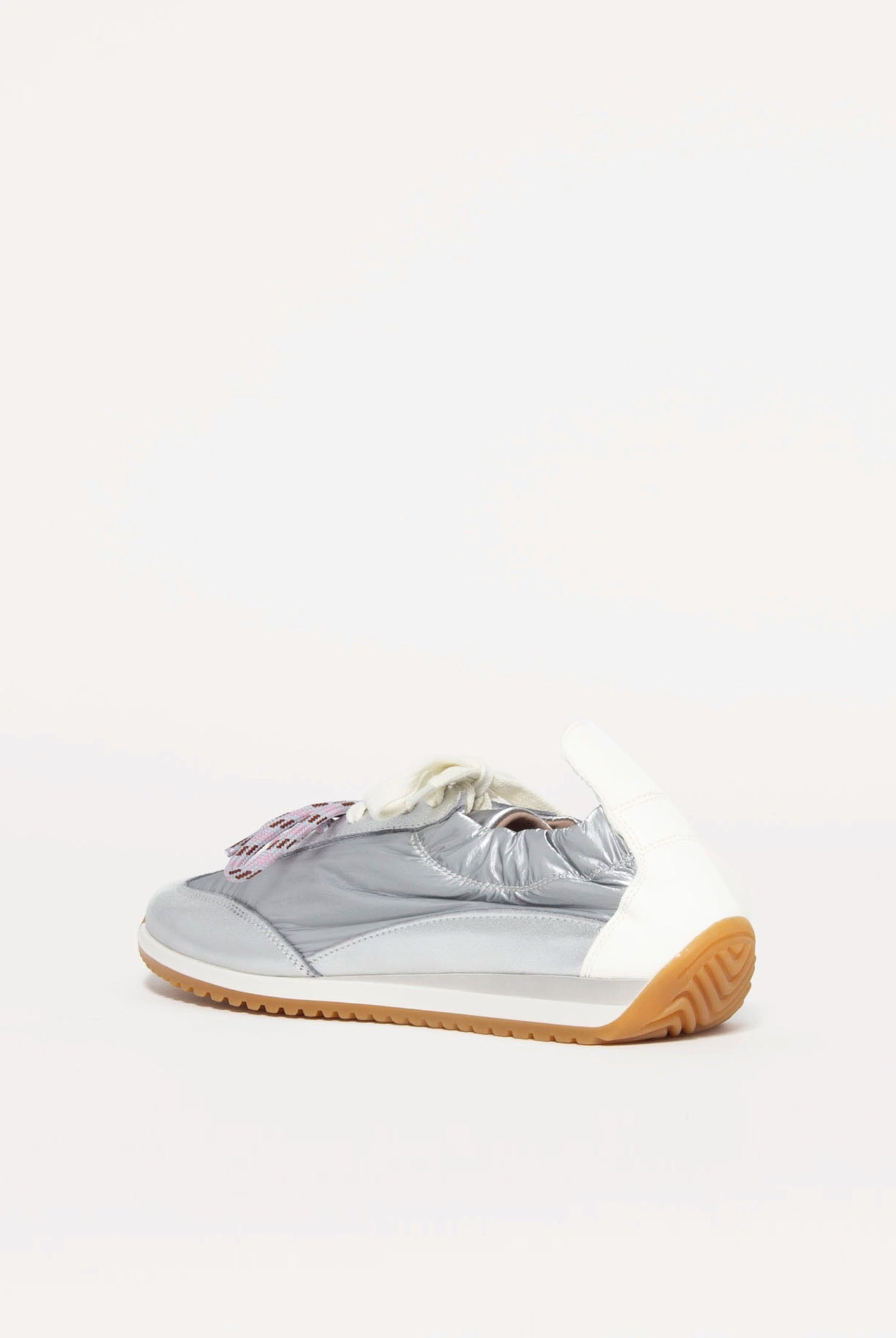 swatch_Silver l'idea metallic double lace sneaker