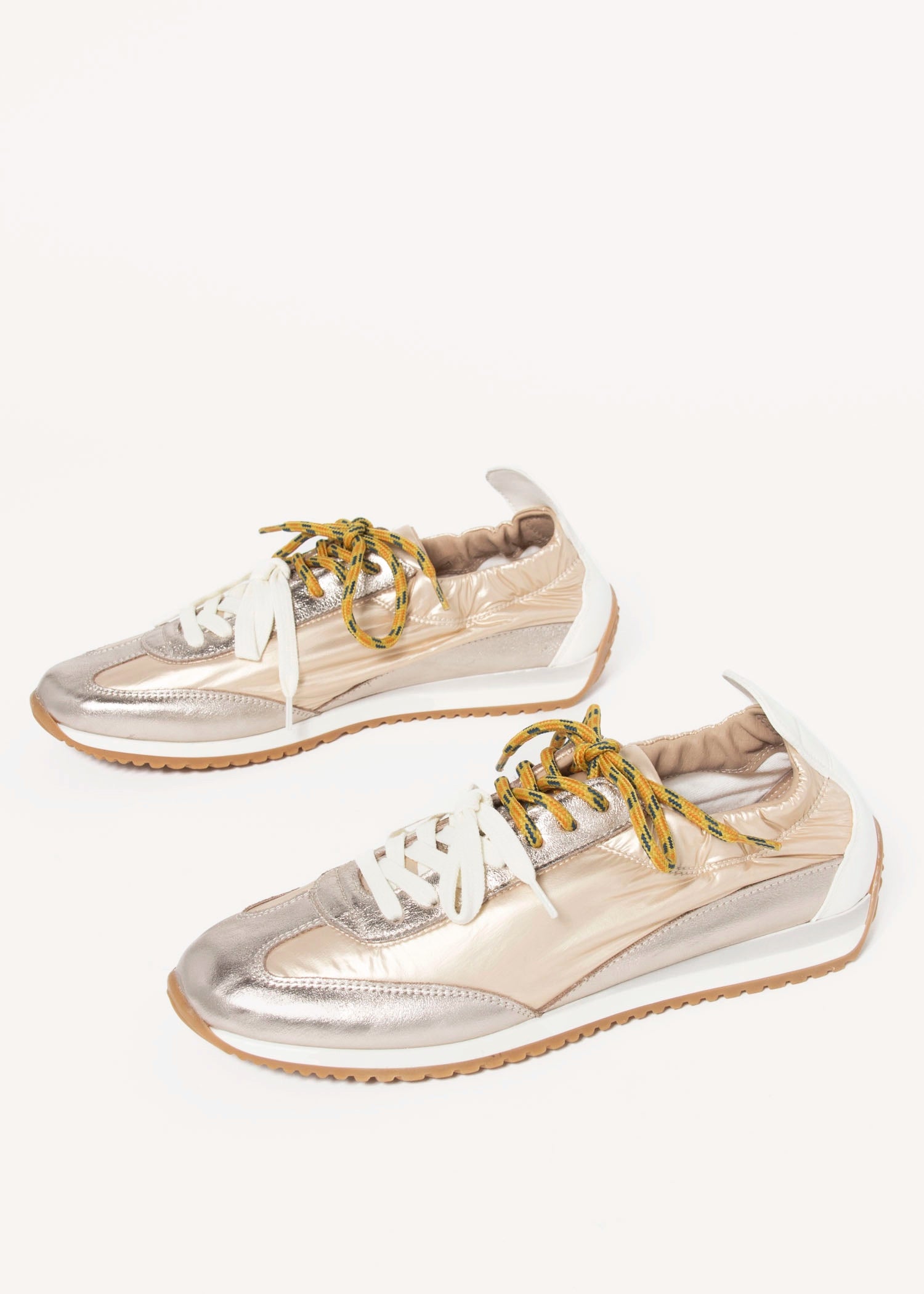 swatch_Platino l'idea metallic double lace sneaker