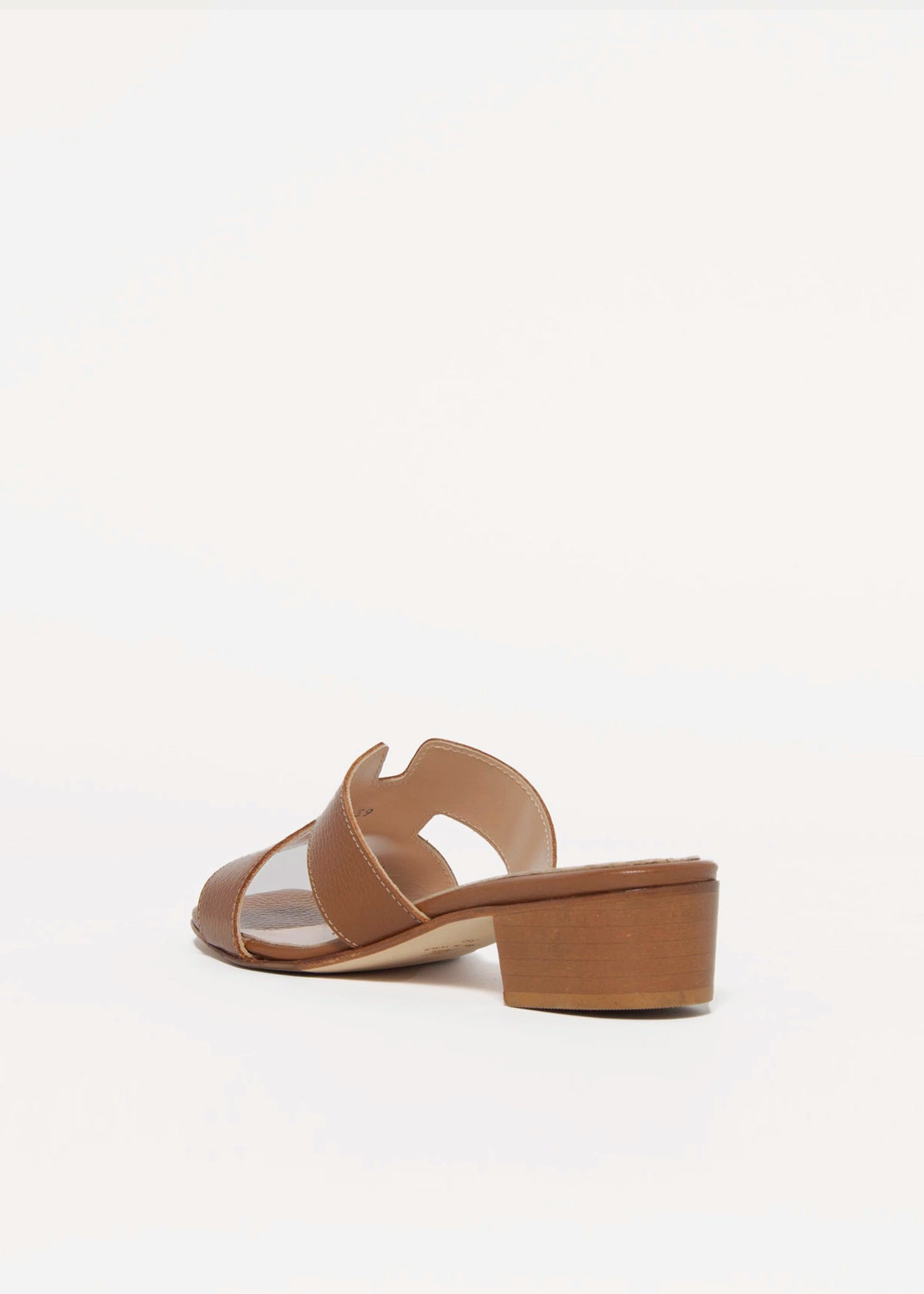 swatch_Brown Leather l'idea heeled slide sandal