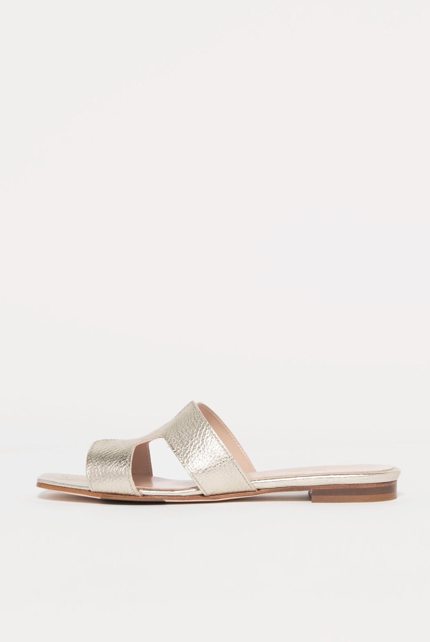 swatch_platino leather leather cutout sandal flat sandals