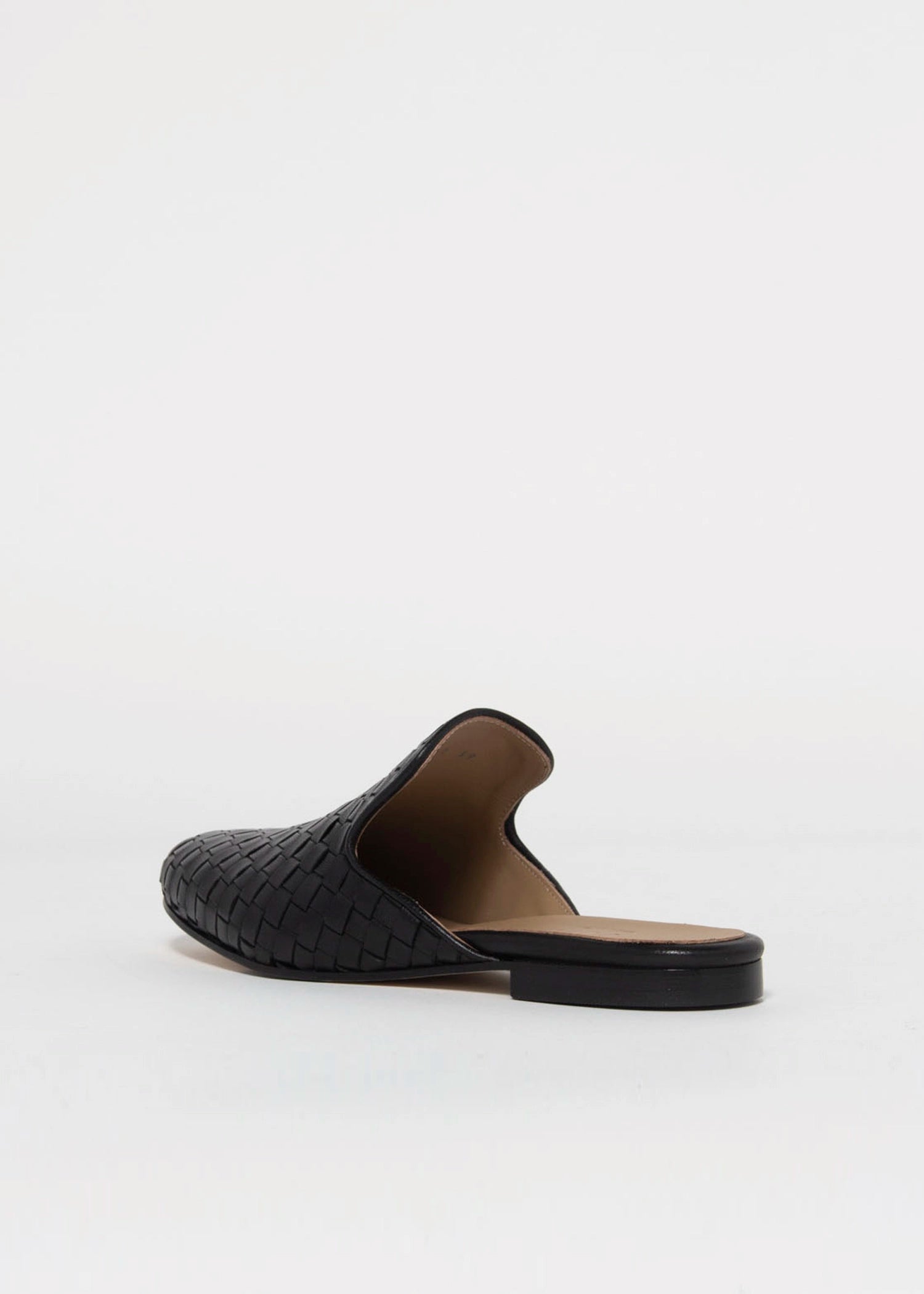 swatch_Black Leather l'idea woven mule