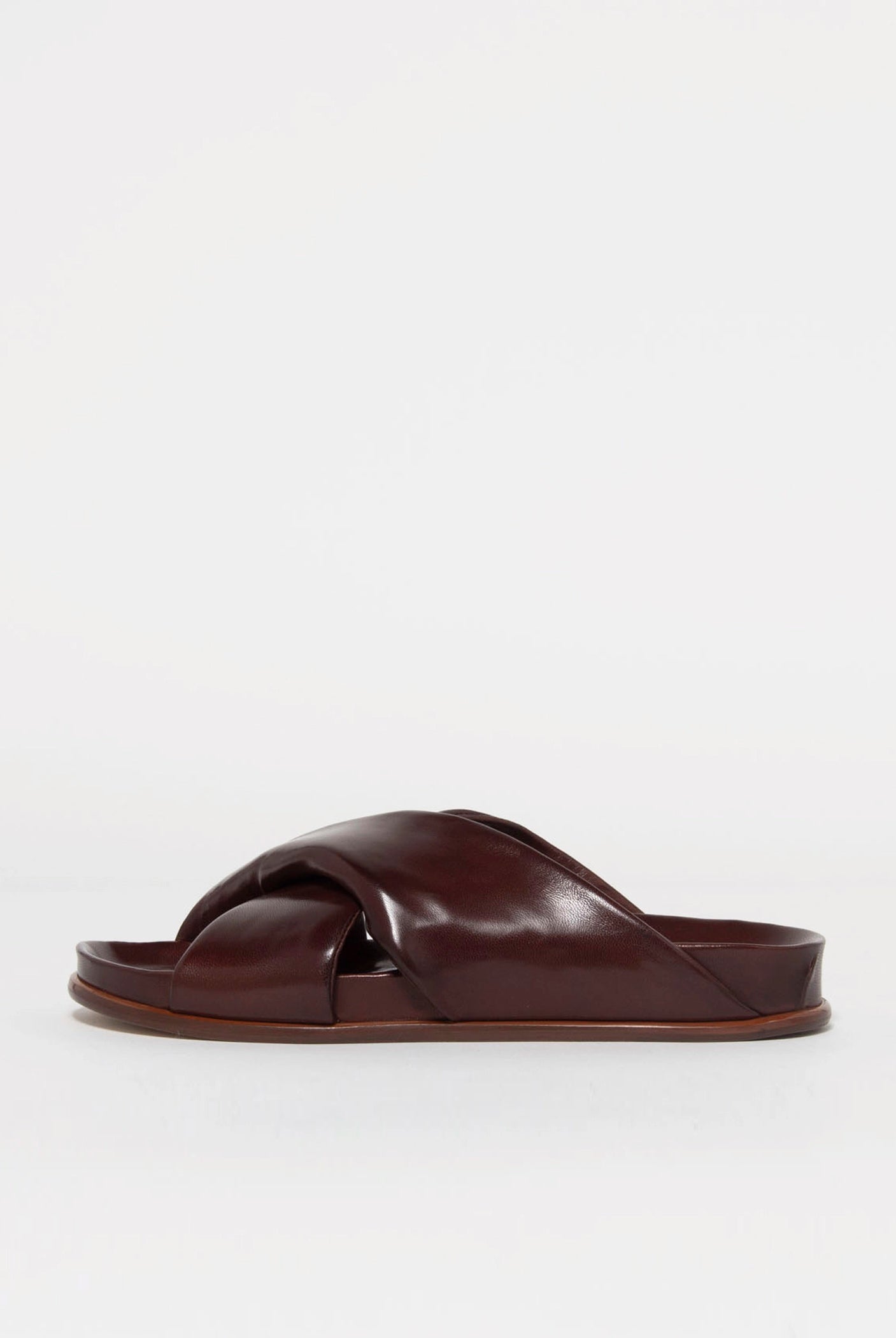 swatch_Cognac Leather l'idea twist leather sandal