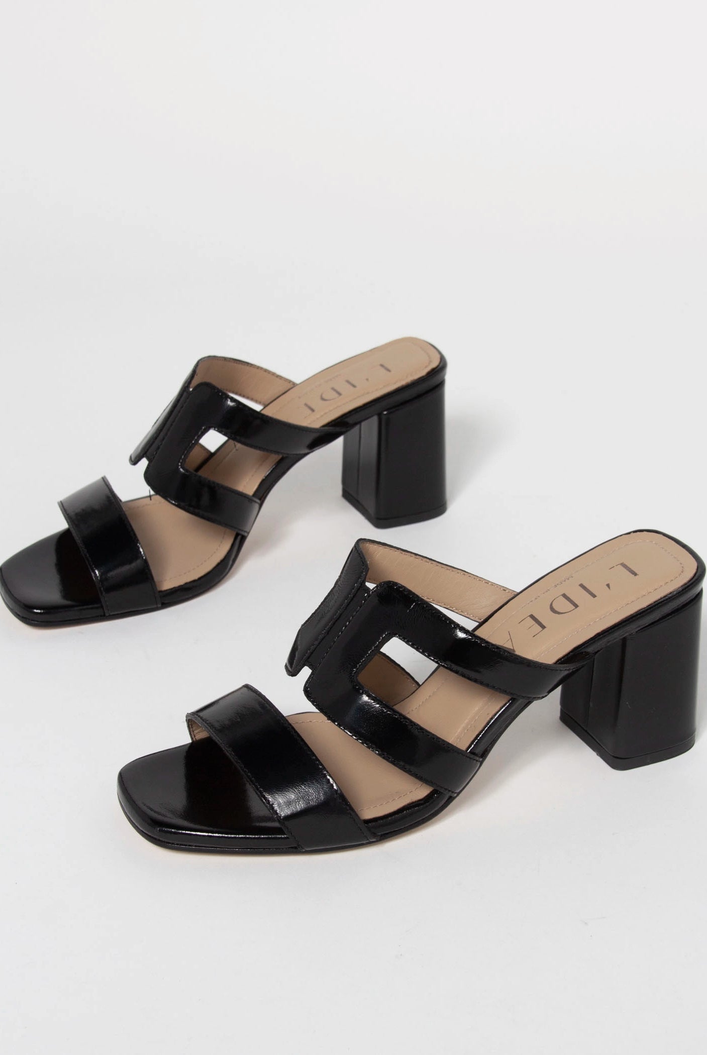 swatch_Black Patent l'idea cutout heeled sandal