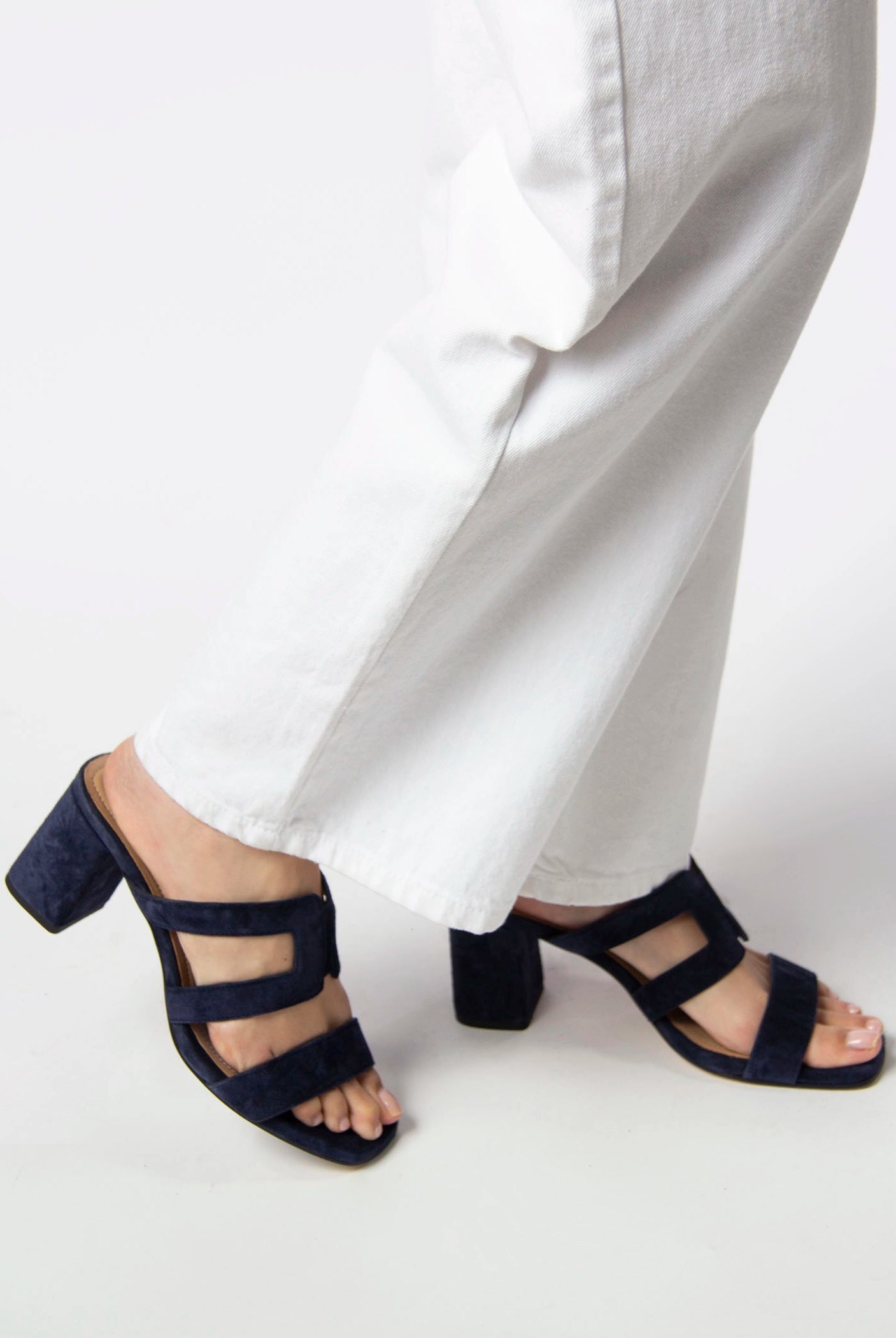 swatch_Navy Suede l'idea cutout heeled sandal