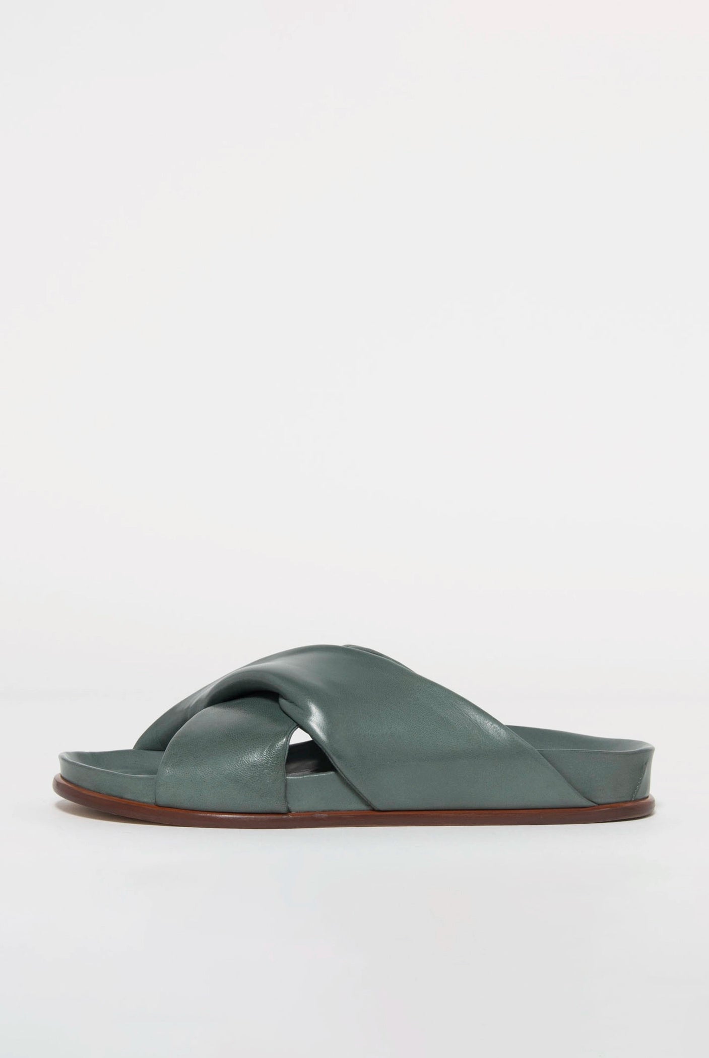 swatch_Aqua Marine Leather l'idea twist leather sandal