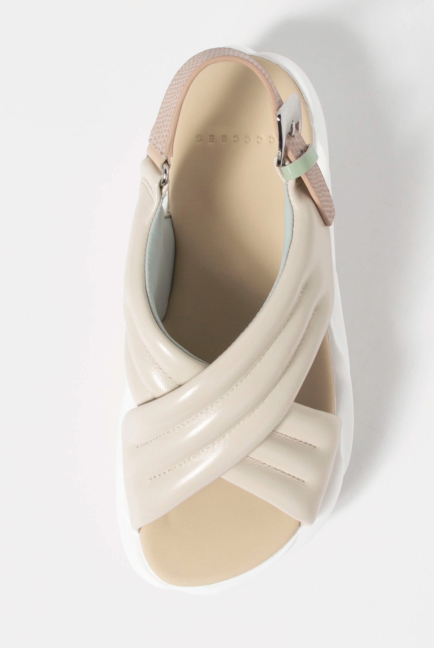 swatch_Cream Patent 4ccccees mellow mana platform sandal
