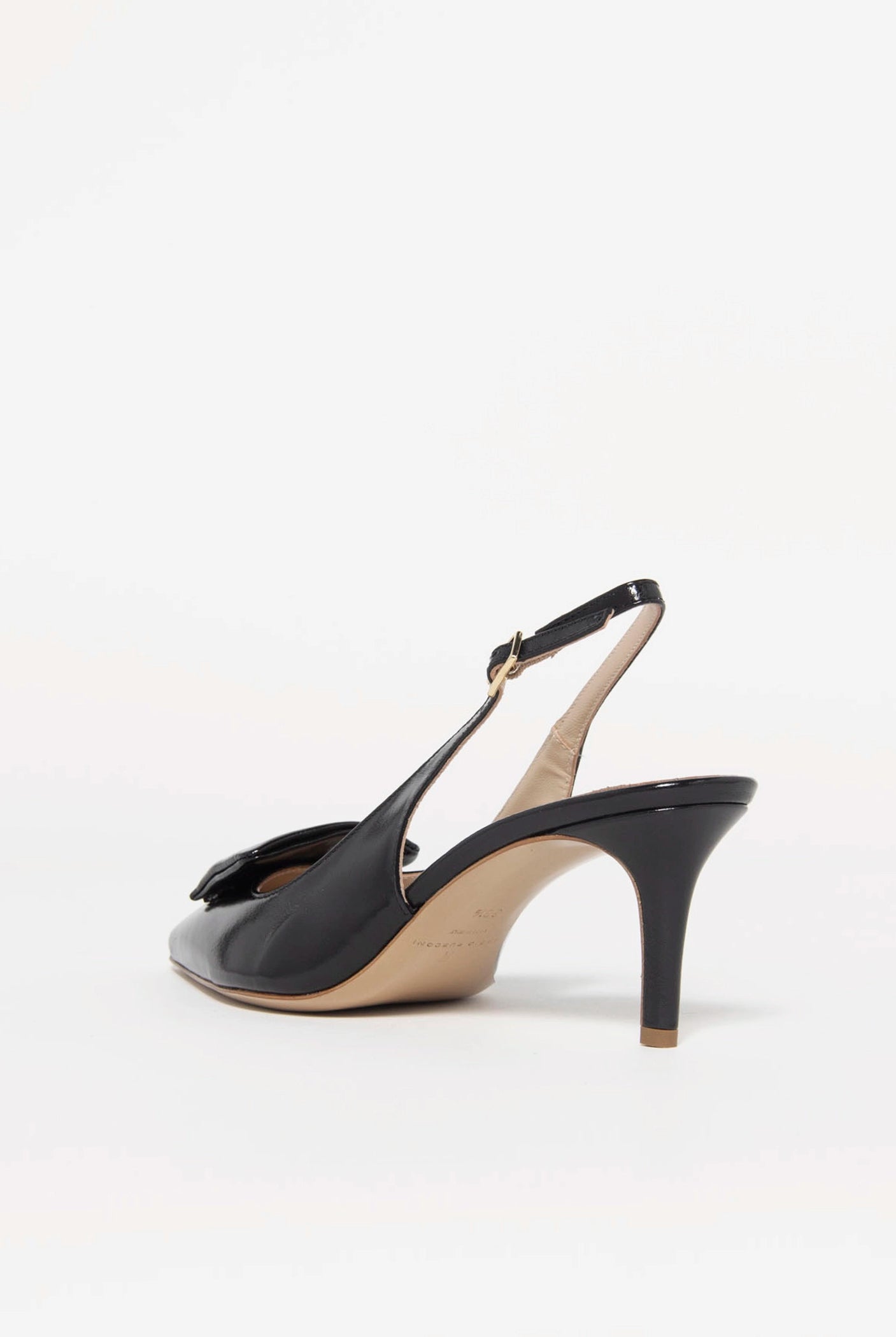 swatch_Black Leather fabio rusconi slingback pump