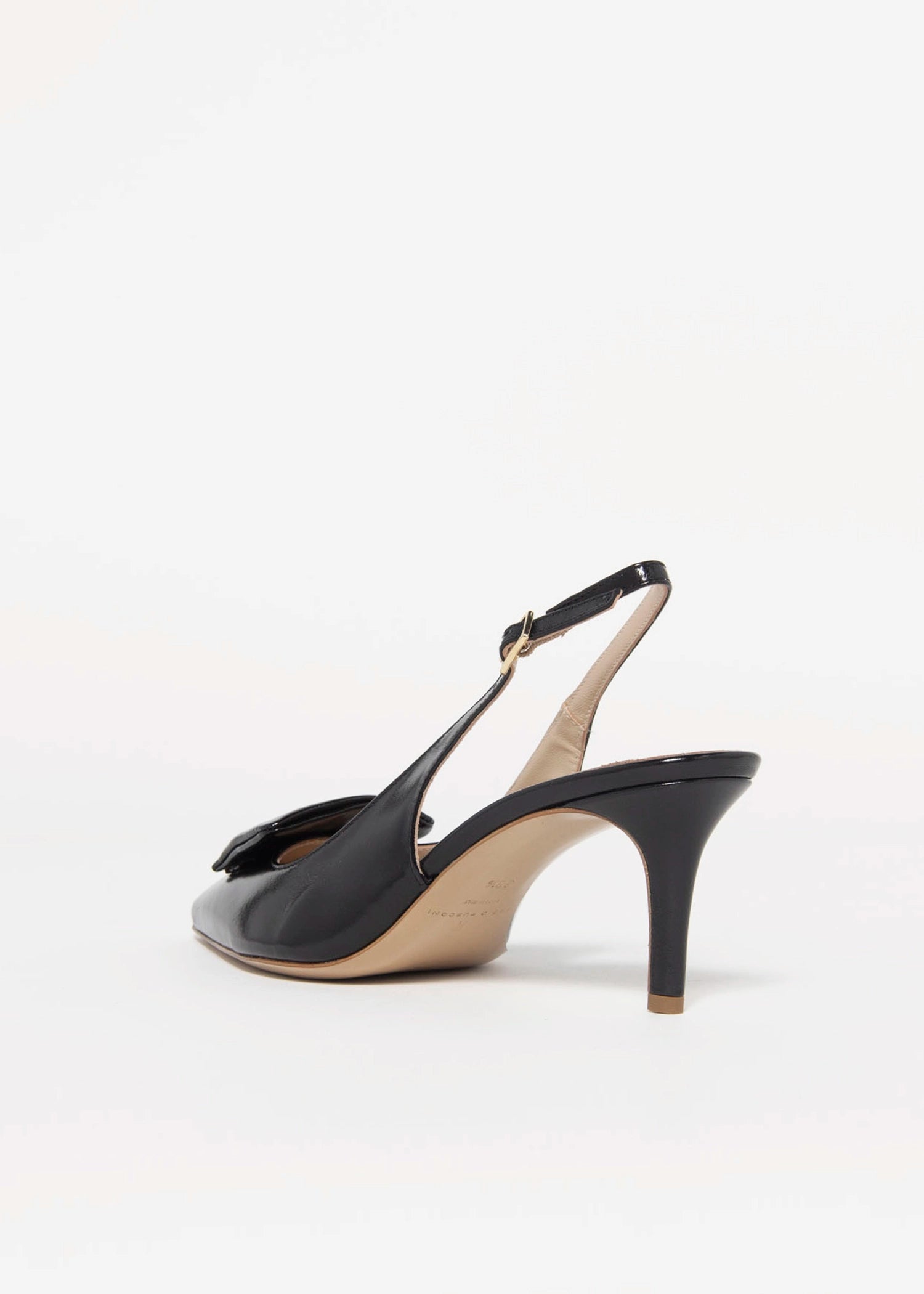 swatch_Black Leather fabio rusconi slingback pump