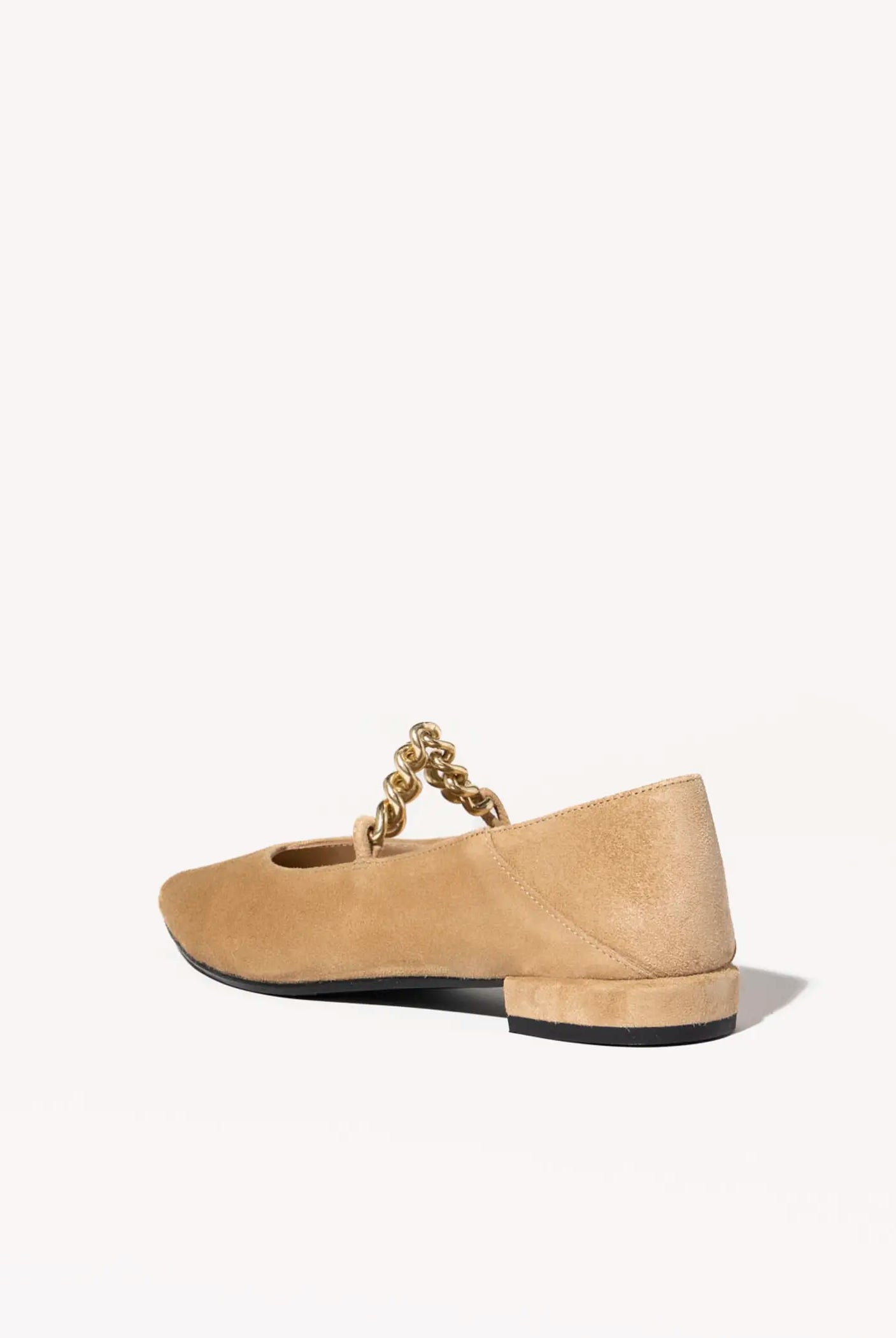 swatch_sand suede flat with chain flat shoes