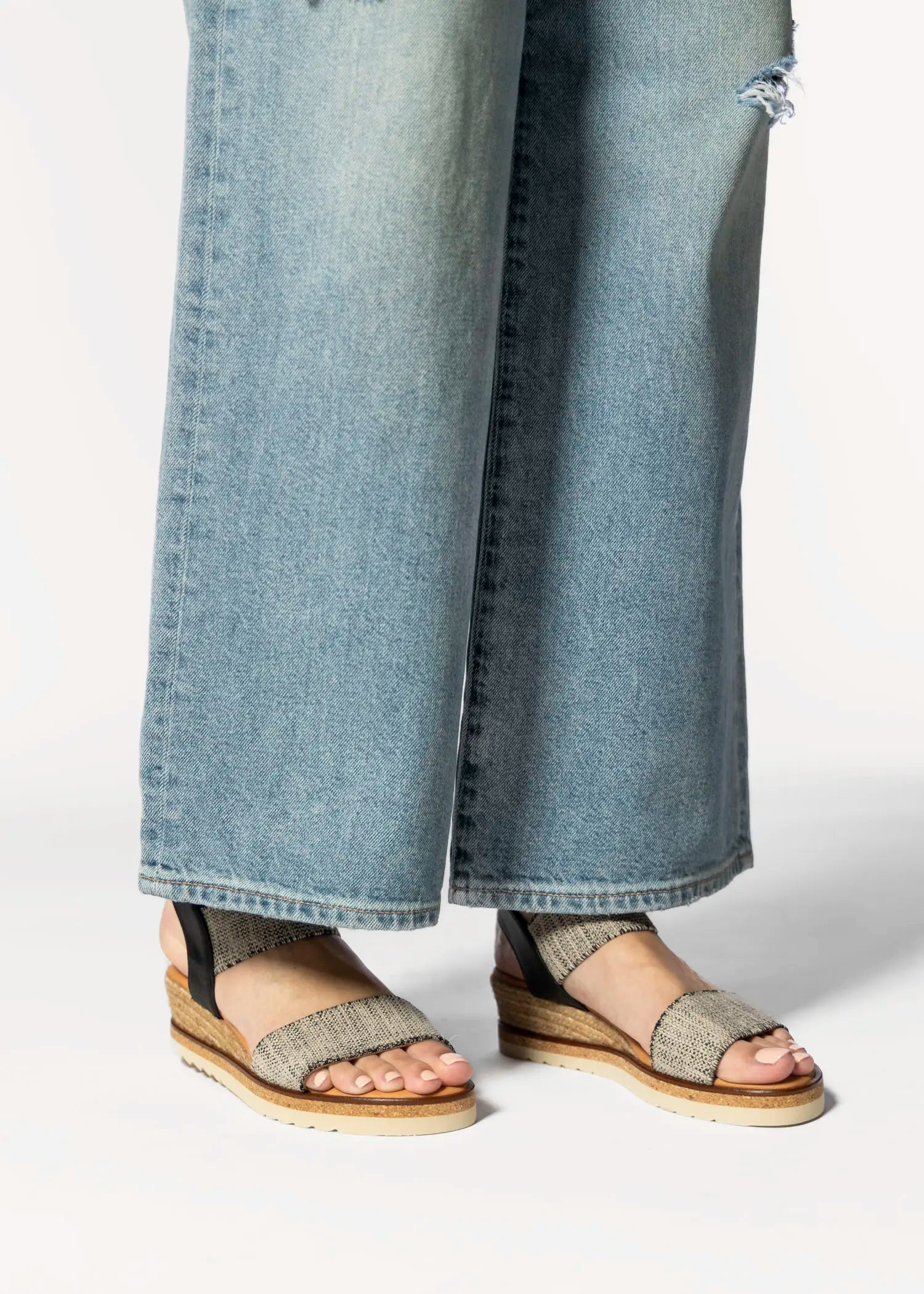 swatch_black/beige neveah wedge sandal espadrilles