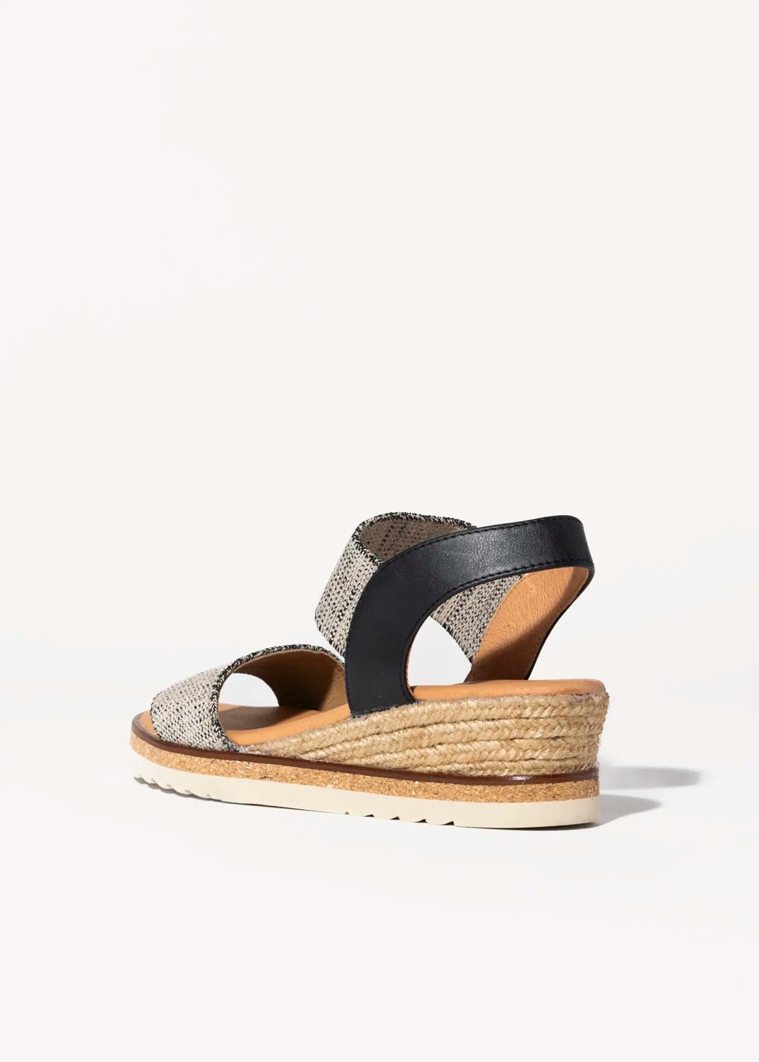 swatch_black/beige neveah wedge sandal espadrilles