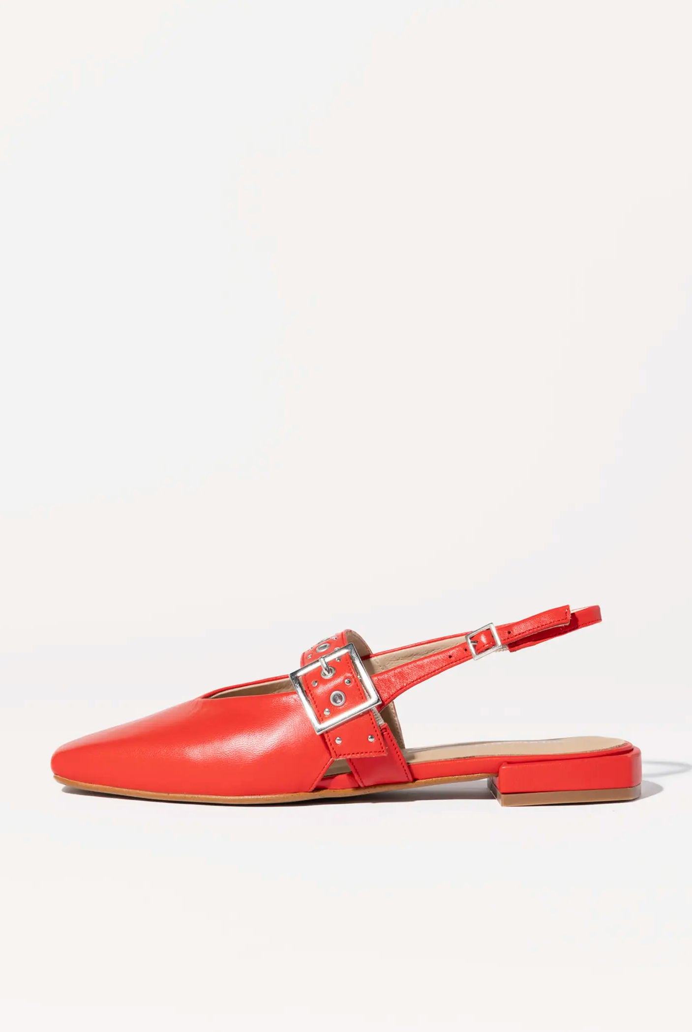 swatch_cherry leather pearl slingback maryjane flat shoes