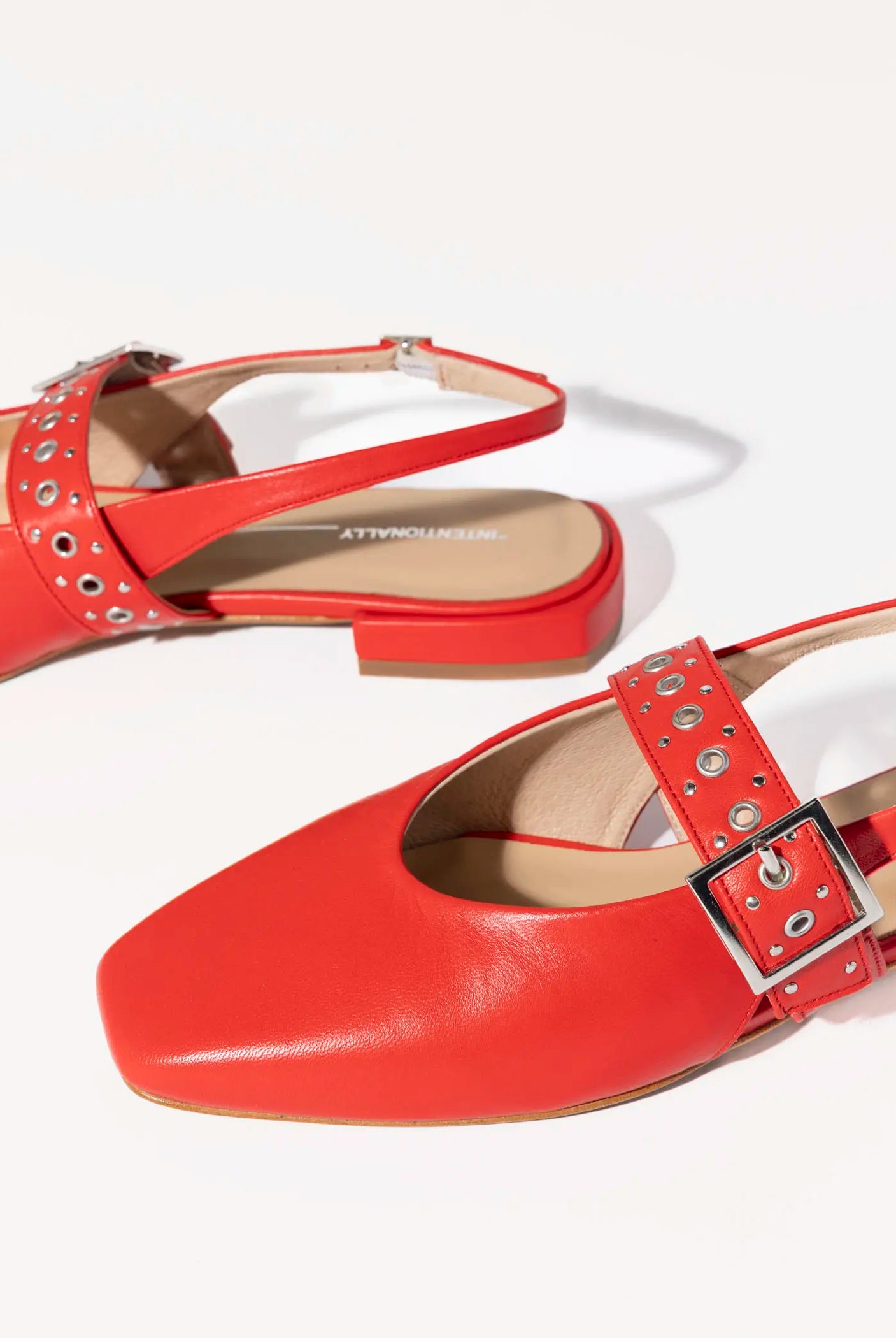 swatch_cherry leather pearl slingback maryjane flat shoes