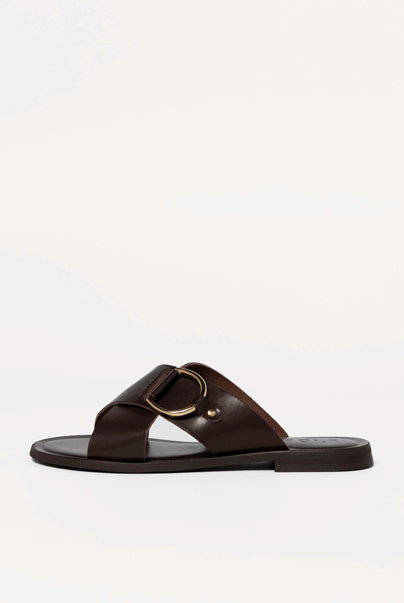 swatch_Brown Leather l'idea crossband flat sandal
