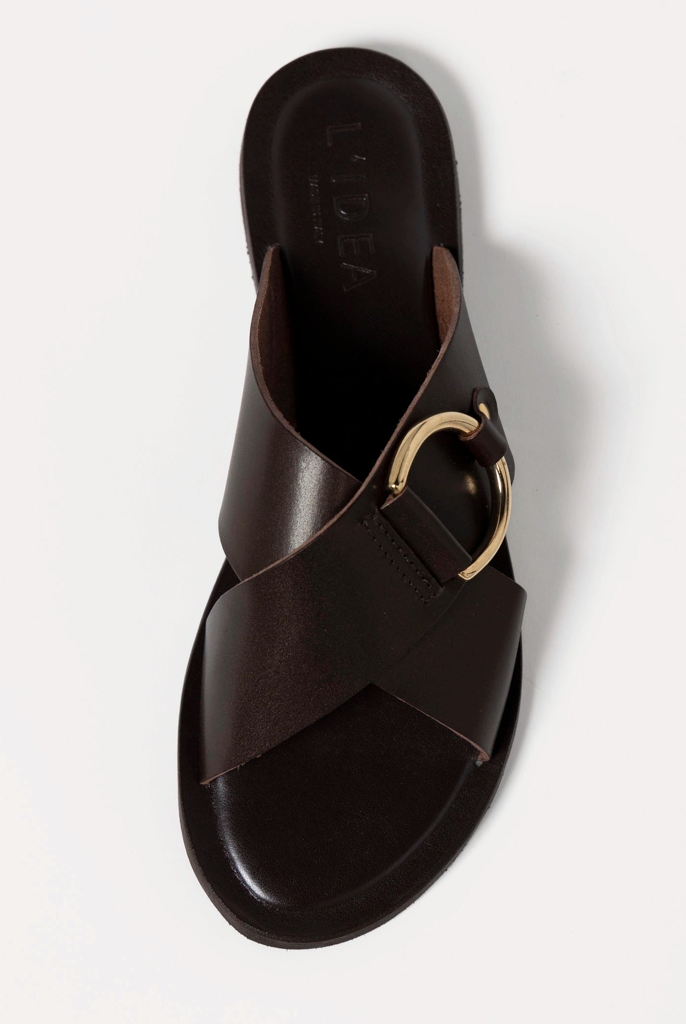 swatch_Brown Leather l'idea crossband flat sandal