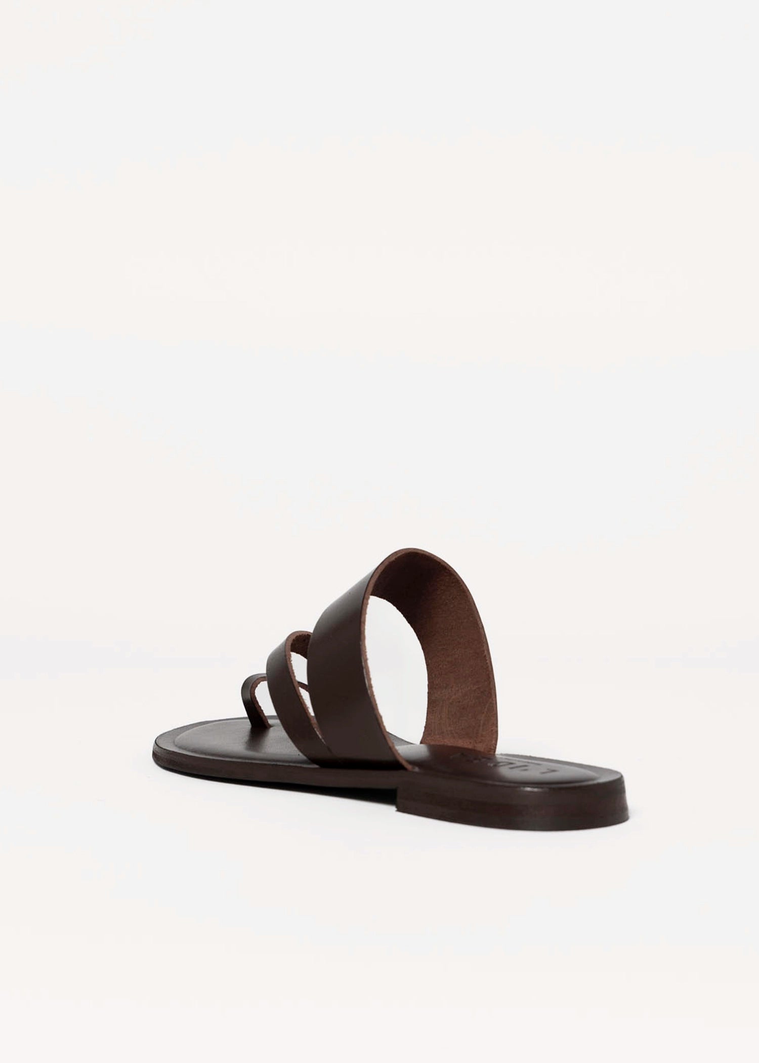 swatch_Brown Leather l'idea leather toe ring sandal