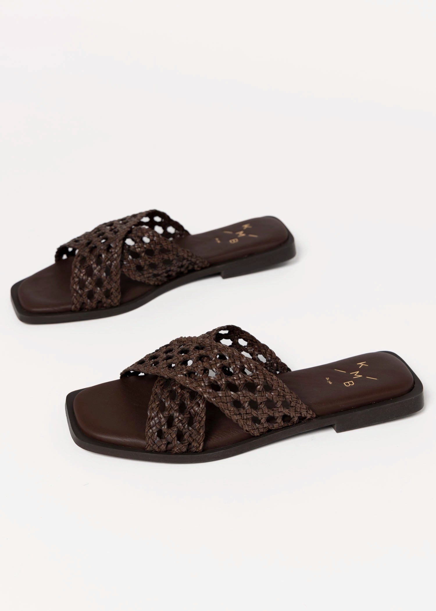swatch_Chocolate Leather kmb woven leather sandal
