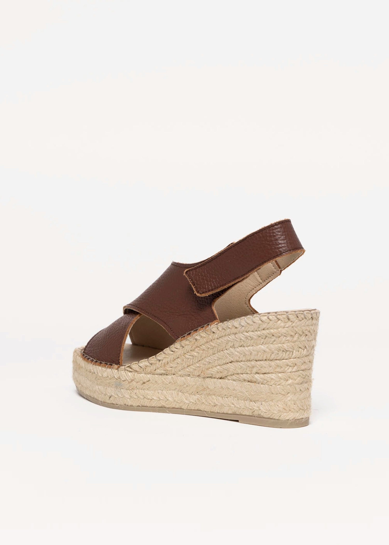 swatch_Brown Leather fabiolas eos espadrille wedge sandals