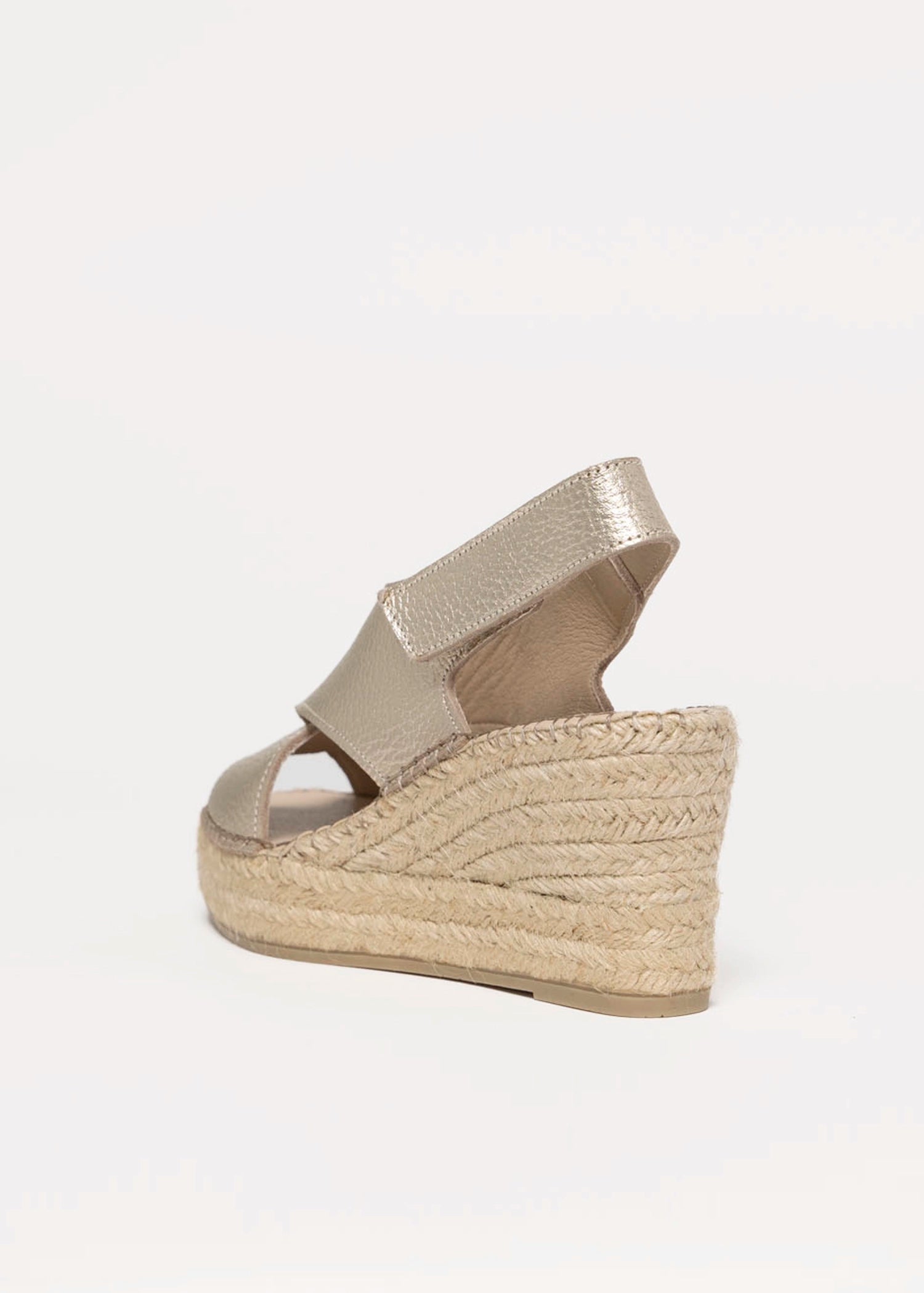 swatch_Gold Leather fabiolas eos espadrille wedge sandals
