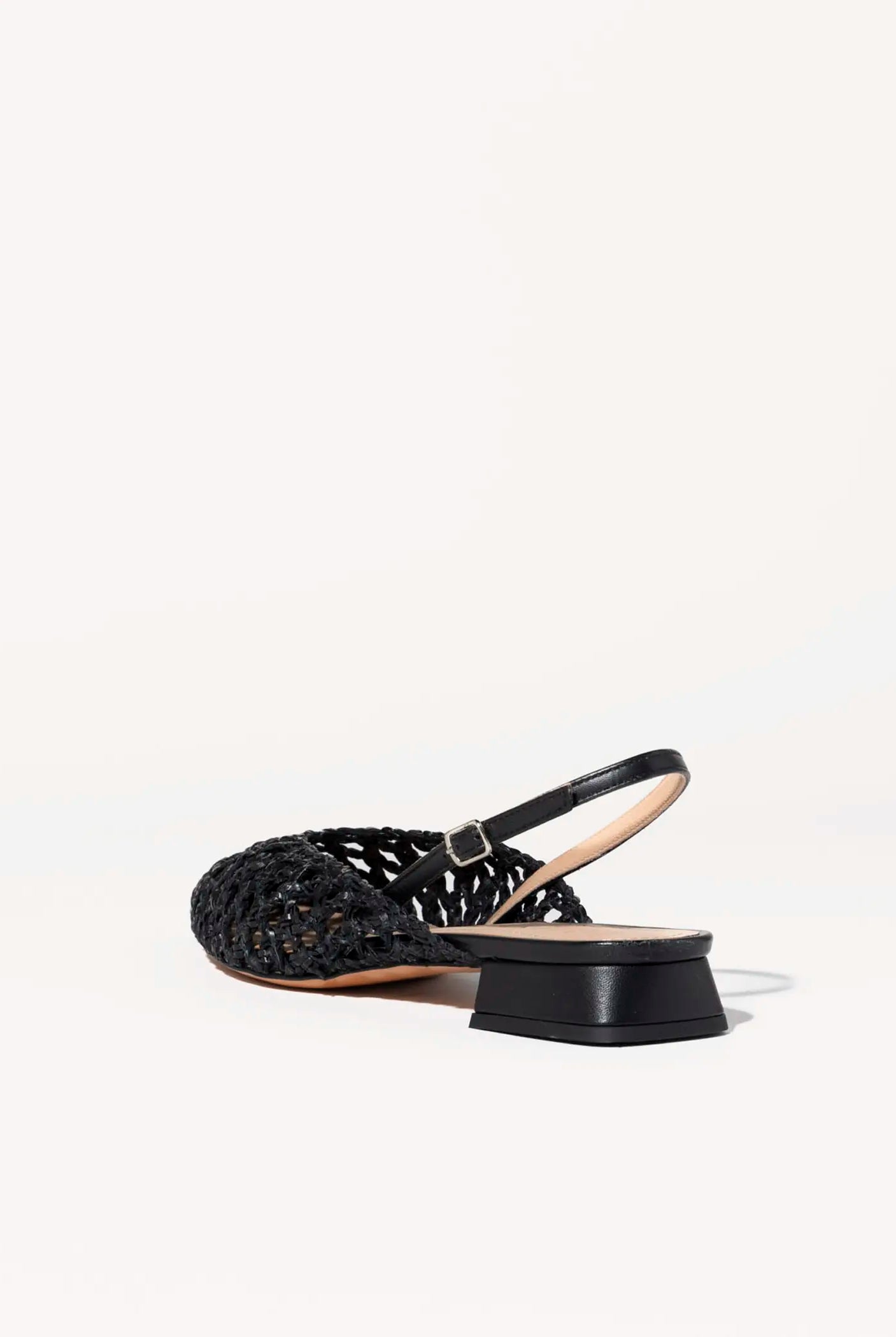 swatch_black leather lussy woven slingback flat shoes