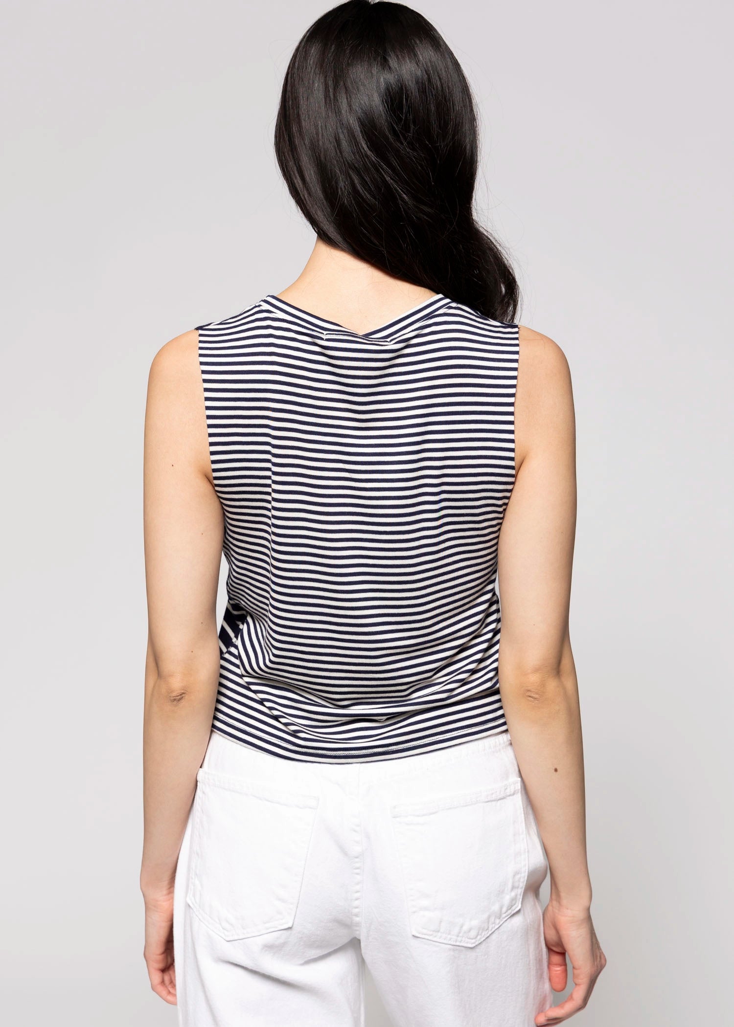 swatch_Navy/Ivory project social t extra striped tank