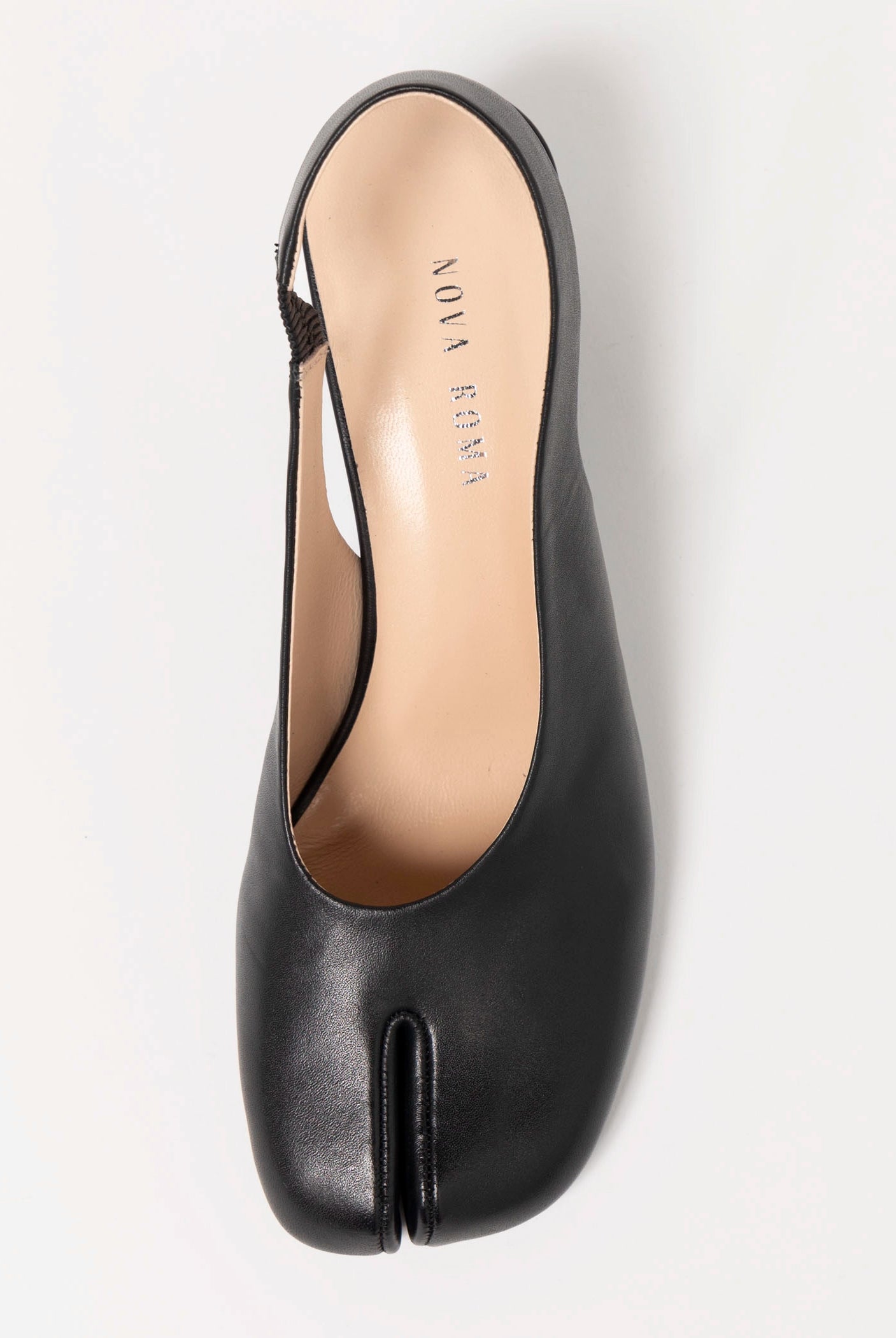 swatch_Black Leather tabi slingback pump
