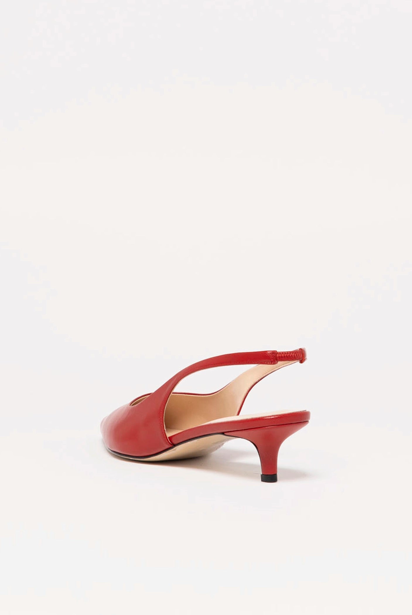 swatch_Red Leather kitten heel pump